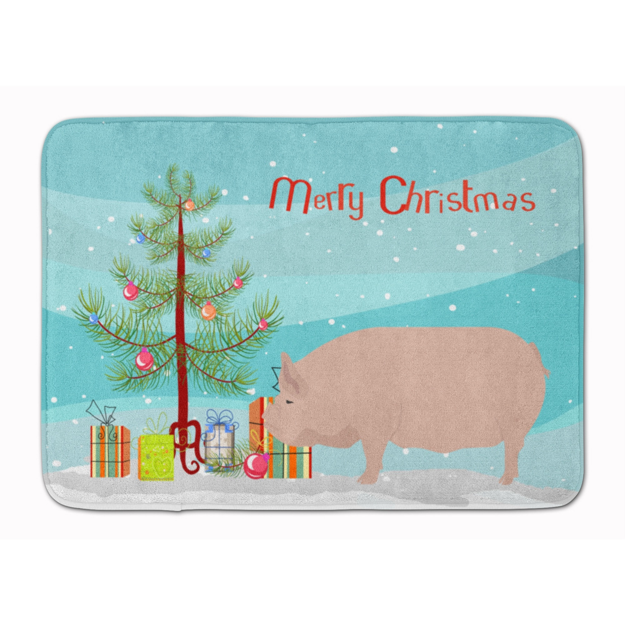 &quotCaroline's Treasures Welsh Pig Christmas Floor Mat, 19"" x 27"", Multicolor"
