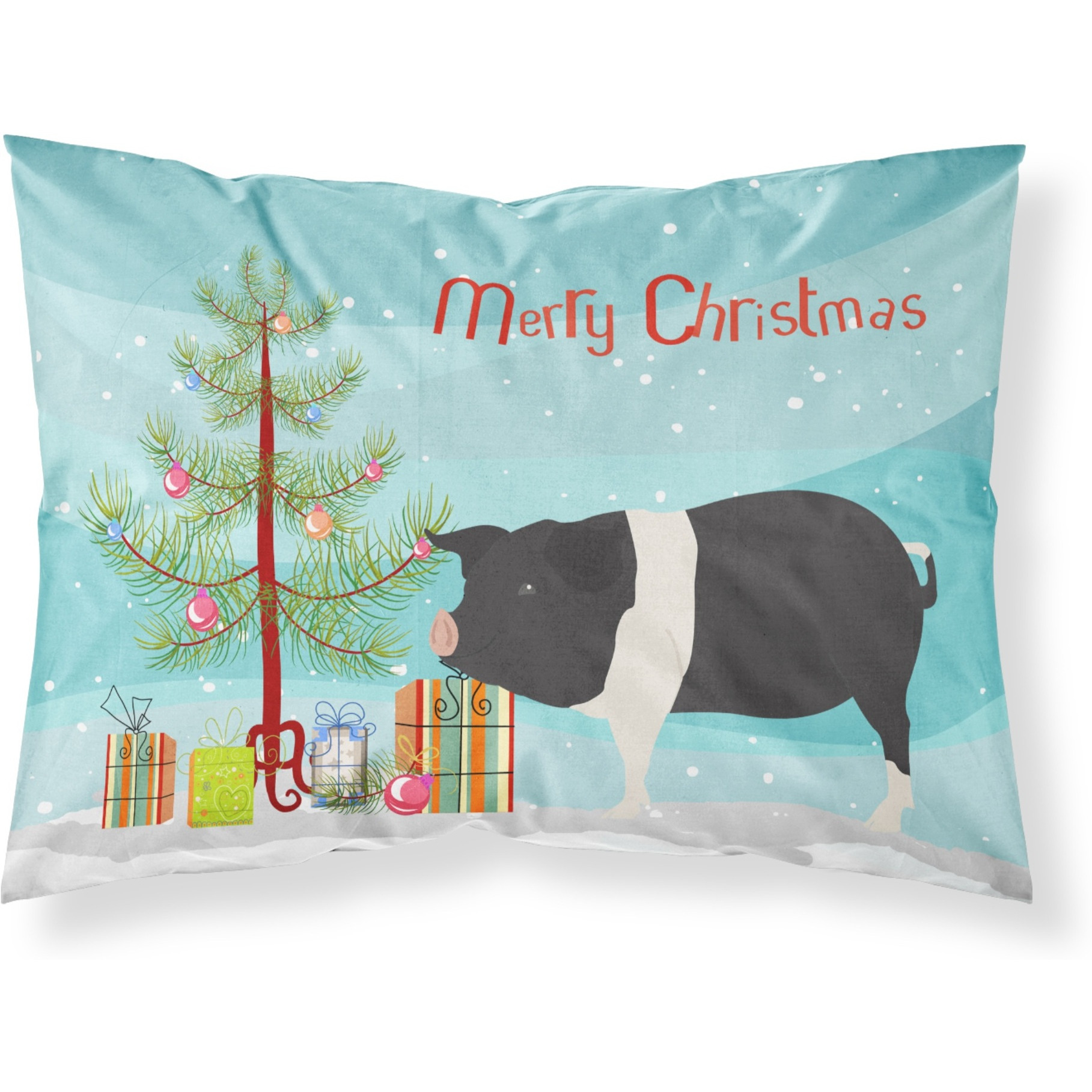 &quotCaroline's Treasures Hampshire Pig Christmas Pillowcase, Standard, Multicolor"