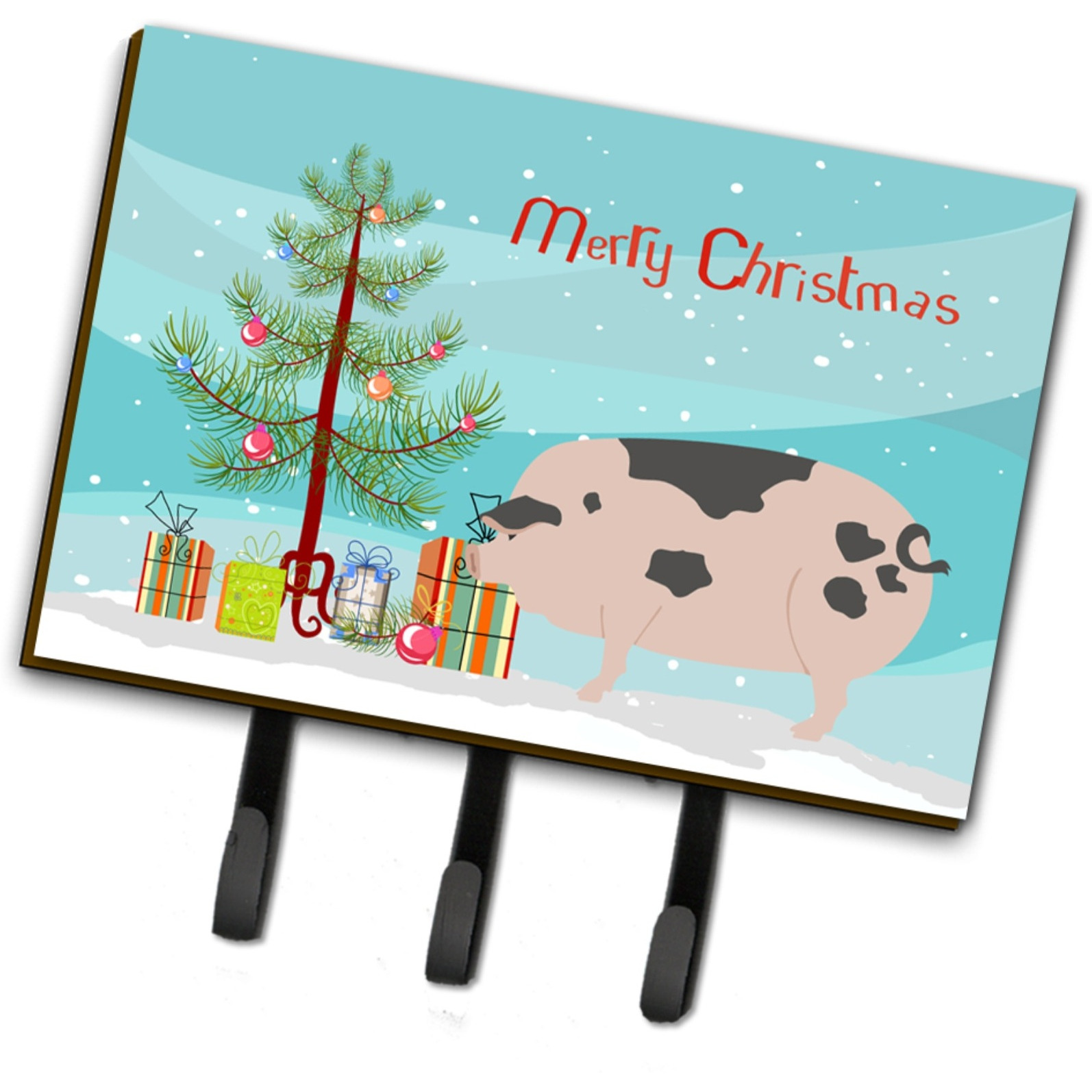 &quotCaroline's Treasures Gloucester Old Spot Pig Christmas Wall Hook, Triple"