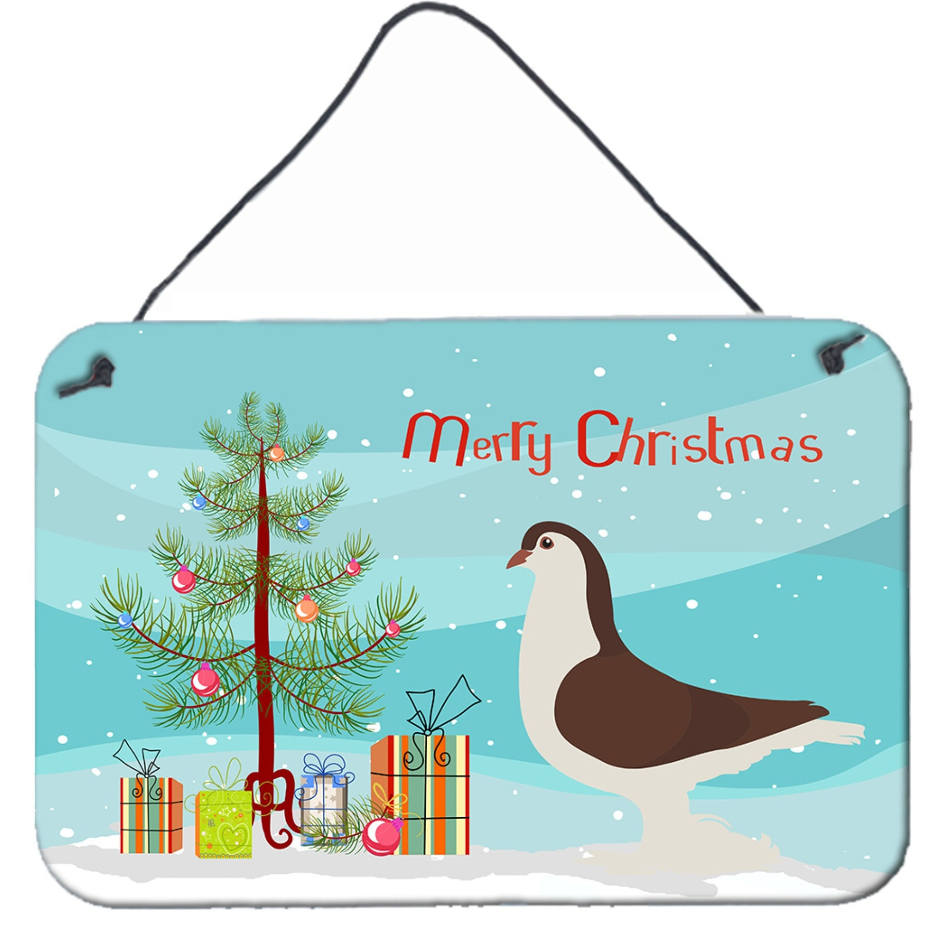 &quotCaroline's Treasures Large Pigeon Christmas Metal Print, 8"" x 12"", Multicolor"