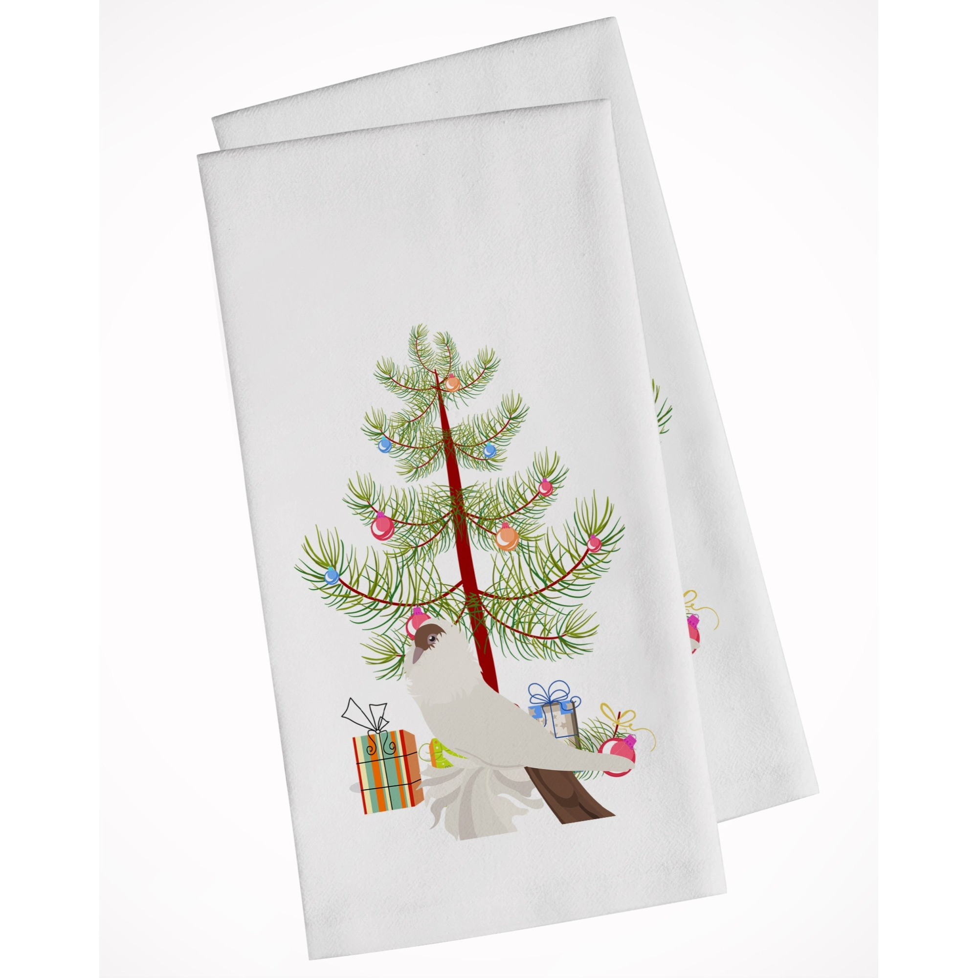 German Helmet Pigeon Christmas White Kitchen Towel Set of 2