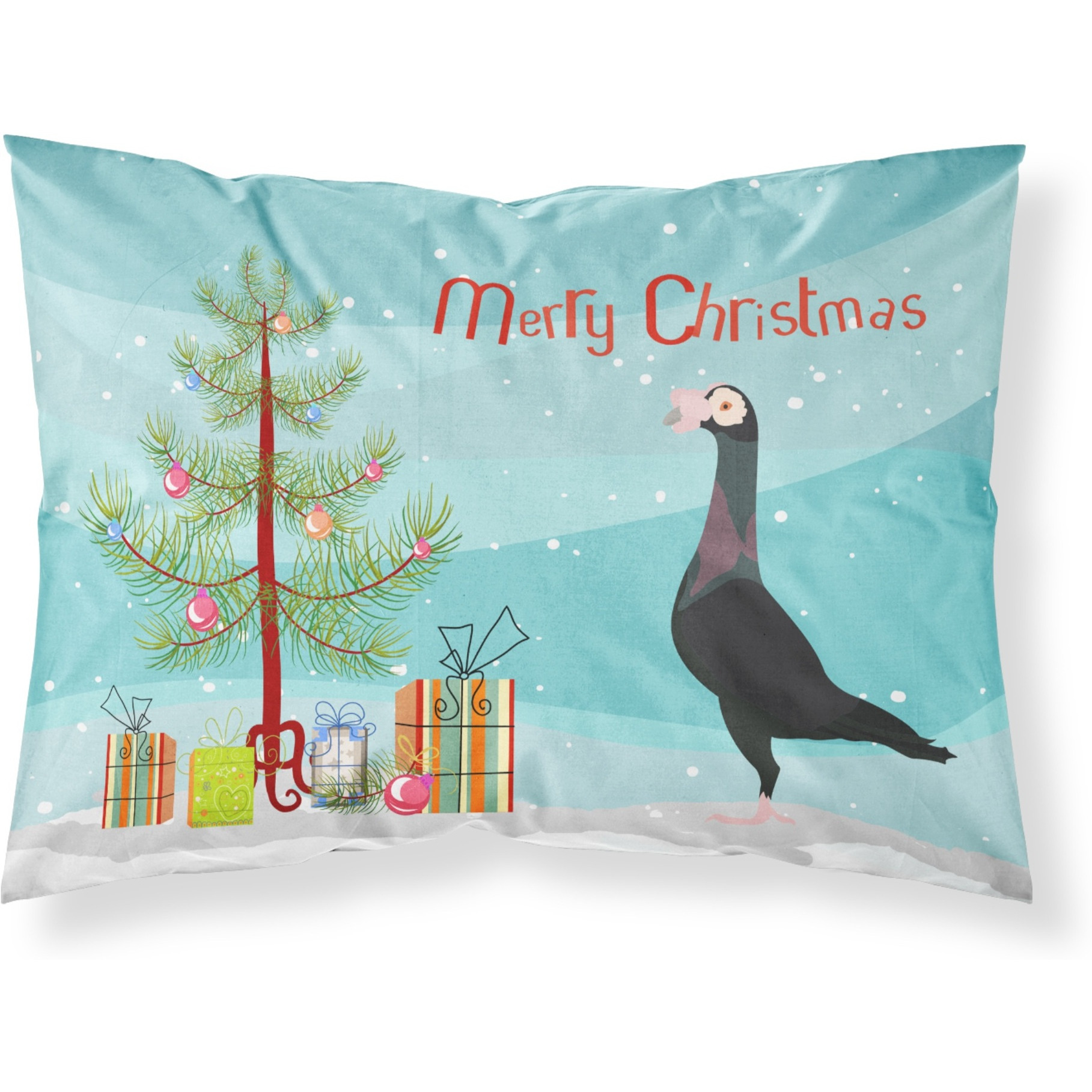 &quotCaroline's Treasures English Carrier Pigeon Christmas Pillowcase, Standard, Multicolor"