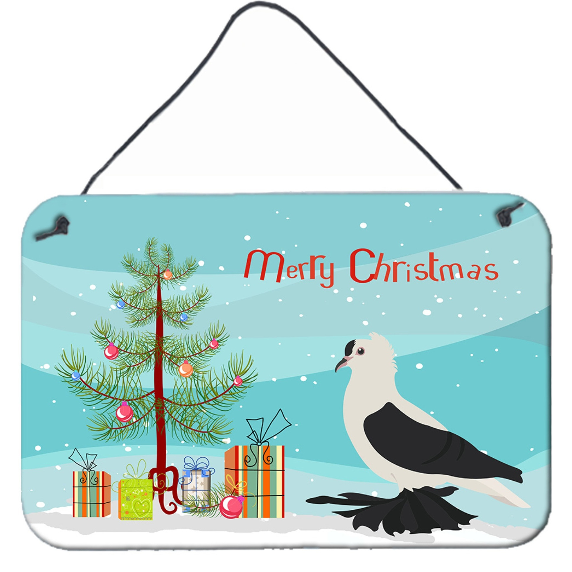 &quotCaroline's Treasures Saxon Fairy Swallow Pigeon Christmas Metal Print, 8"" x 12"""