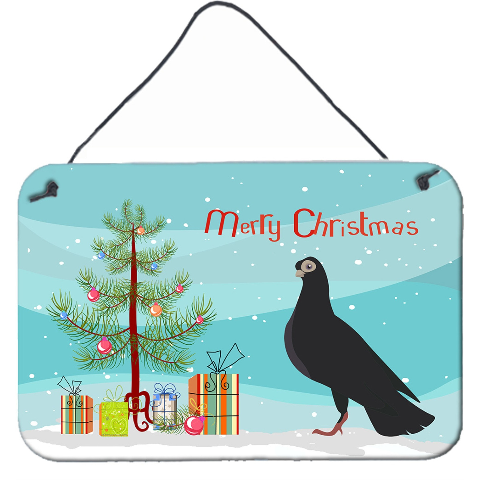 &quotCaroline's Treasures Budapest Highflyer Pigeon Christmas Metal Print, 8"" x 12"", Multicolor"