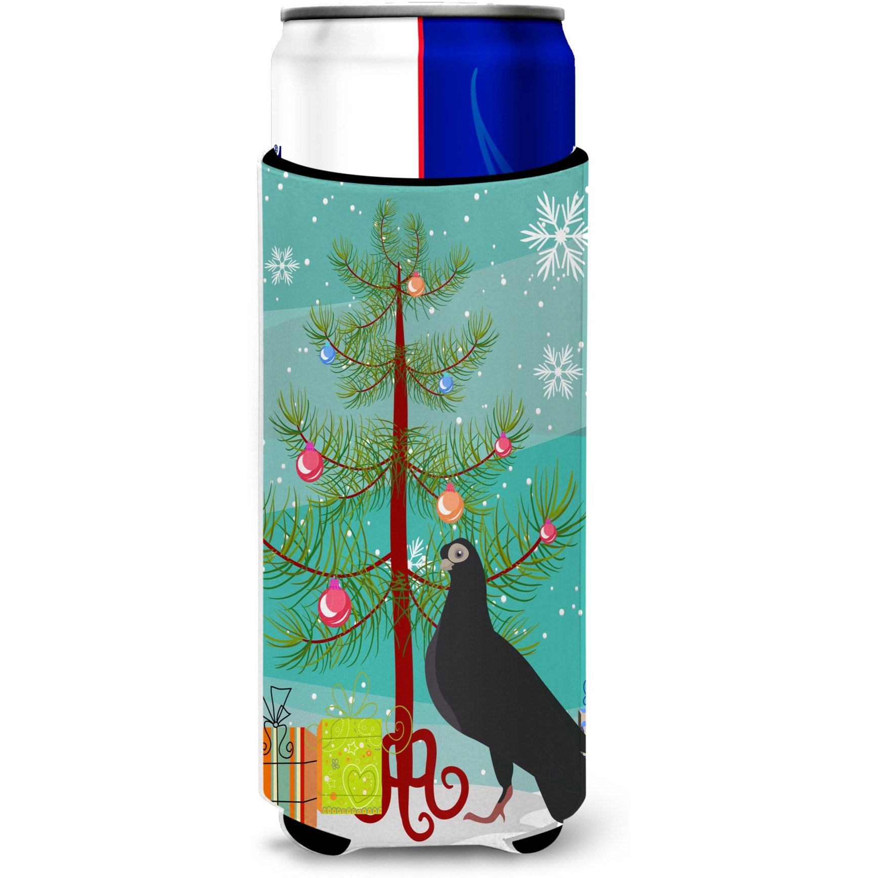 &quotCaroline's Treasures Budapest Highflyer Pigeon Christmas Decorative Can Hugger, Slim, Multicolor"