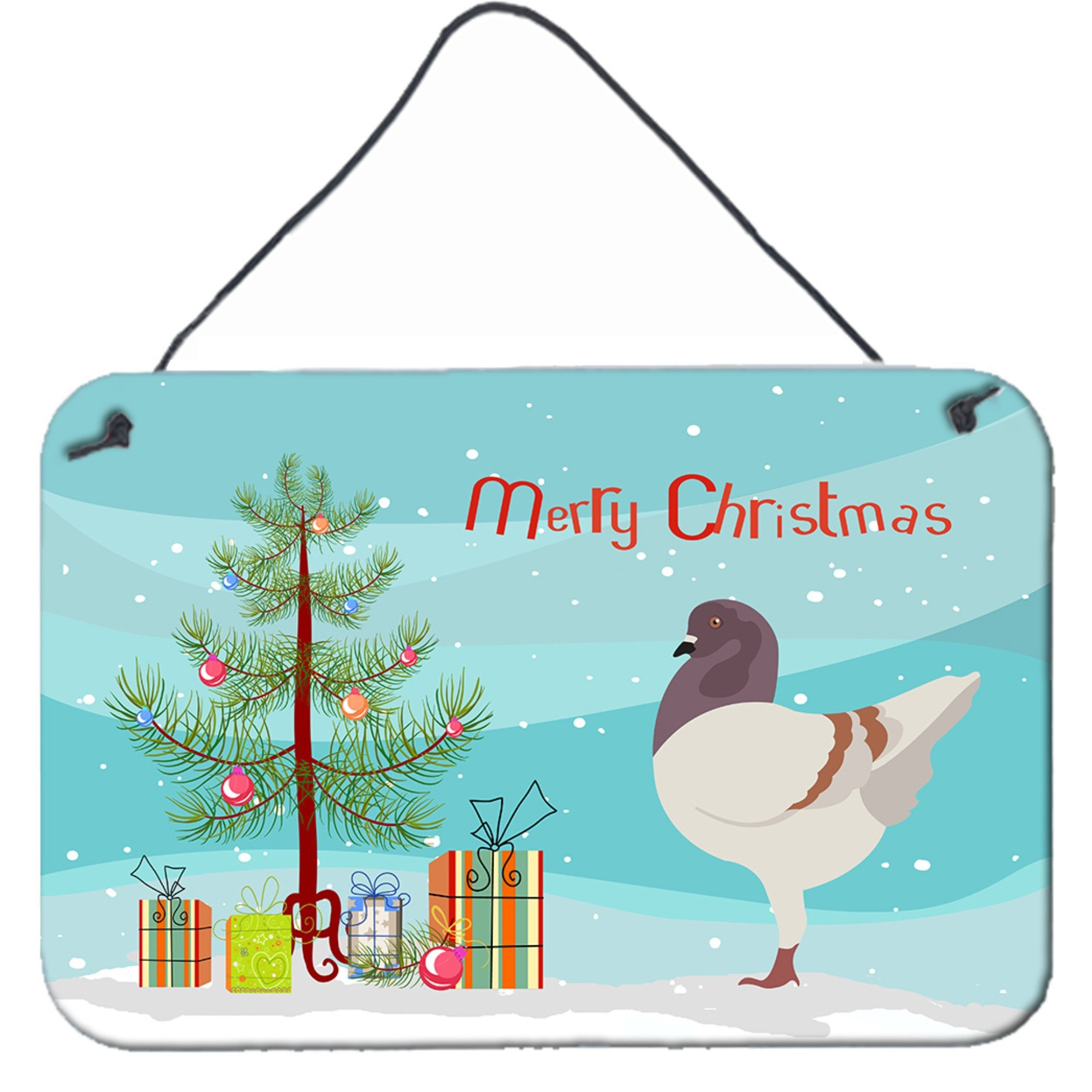 &quotCaroline's Treasures German Modena Pigeon Christmas Metal Print, 8"" x 12"""