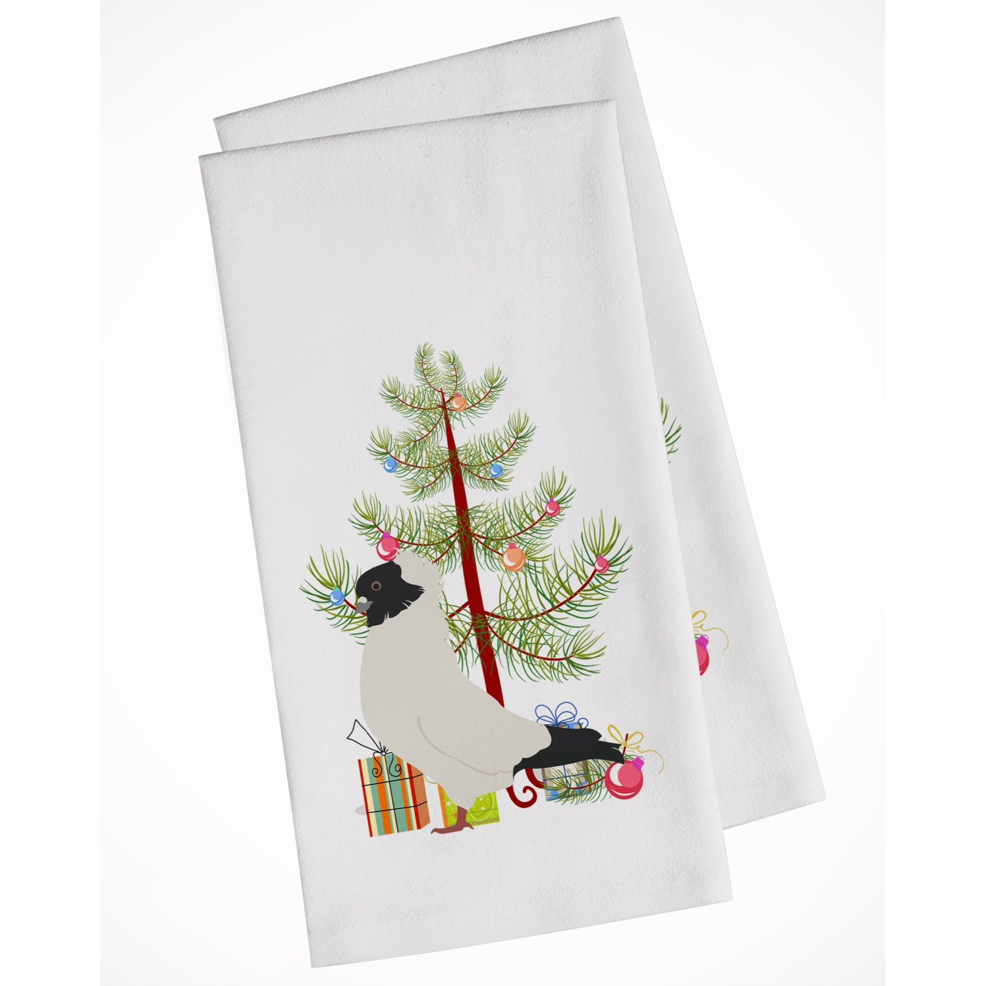 Nun Pigeon Christmas White Kitchen Towel Set of 2
