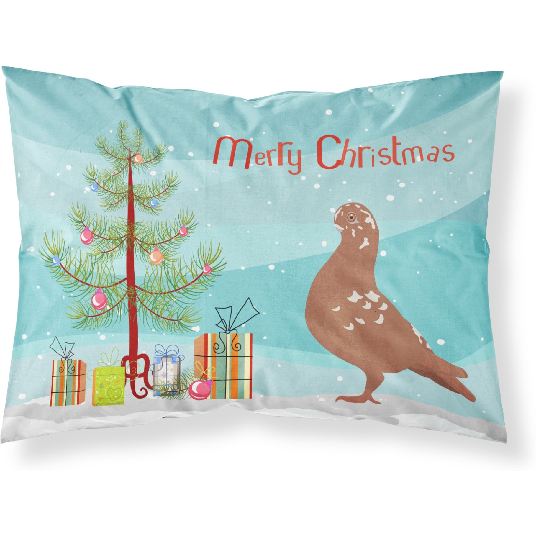 &quotCaroline's Treasures African Owl Pigeon Christmas Pillowcase, Standard, Multicolor"