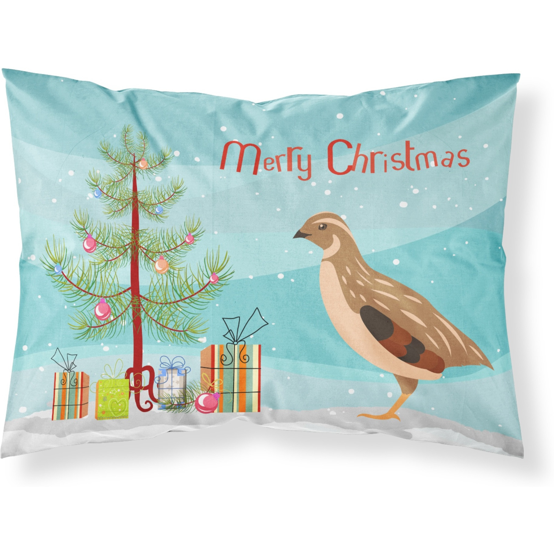 &quotCaroline's Treasures Golden Phoenix Quail Christmas Pillowcase, Standard, Multicolor"