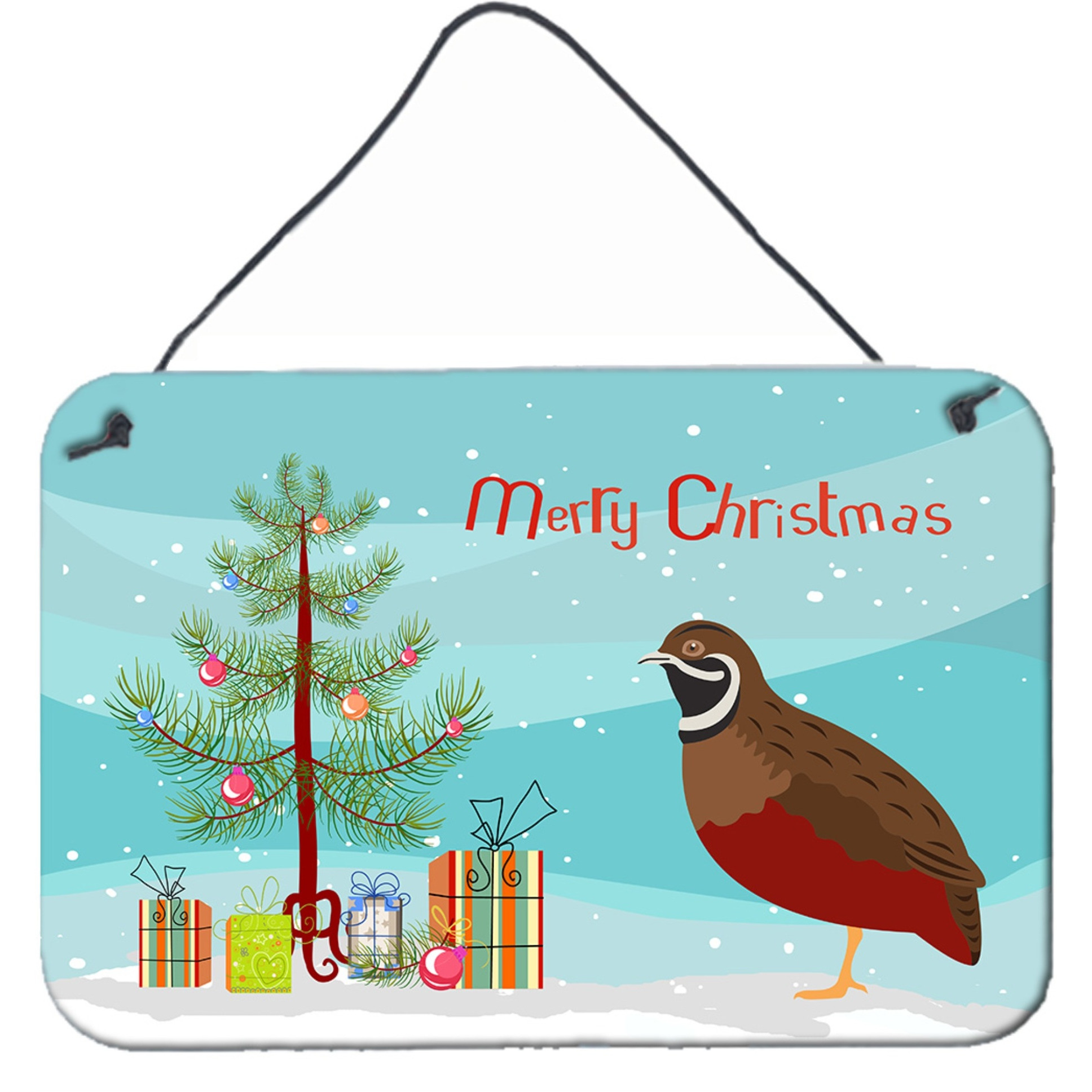&quotCaroline's Treasures Chinese Painted or King Quail Christmas Print, 8"" x 12"", Multicolor"