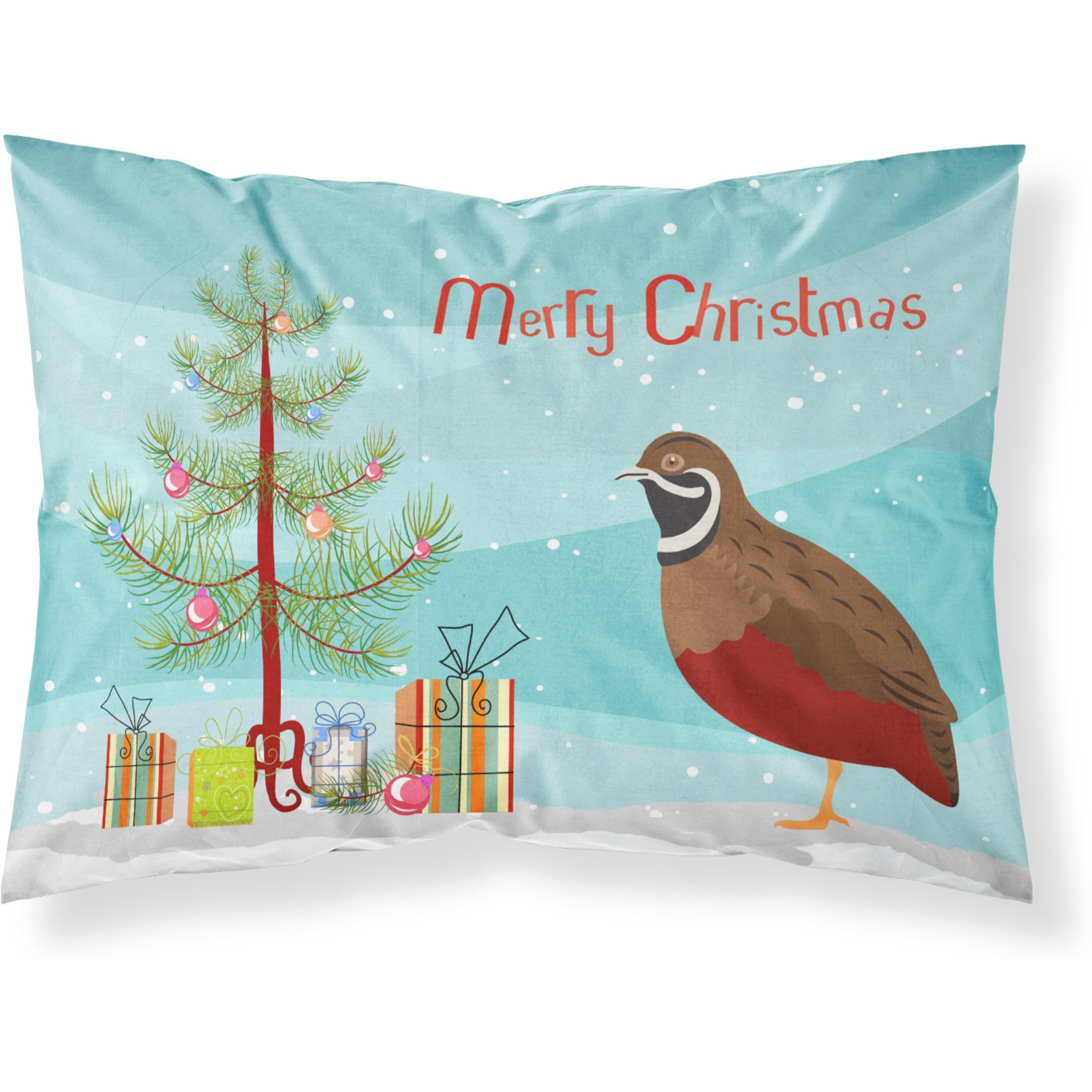 &quotCaroline's Treasures Chinese Painted or King Quail Christmas Pillowcase, Standard, Multicolor"