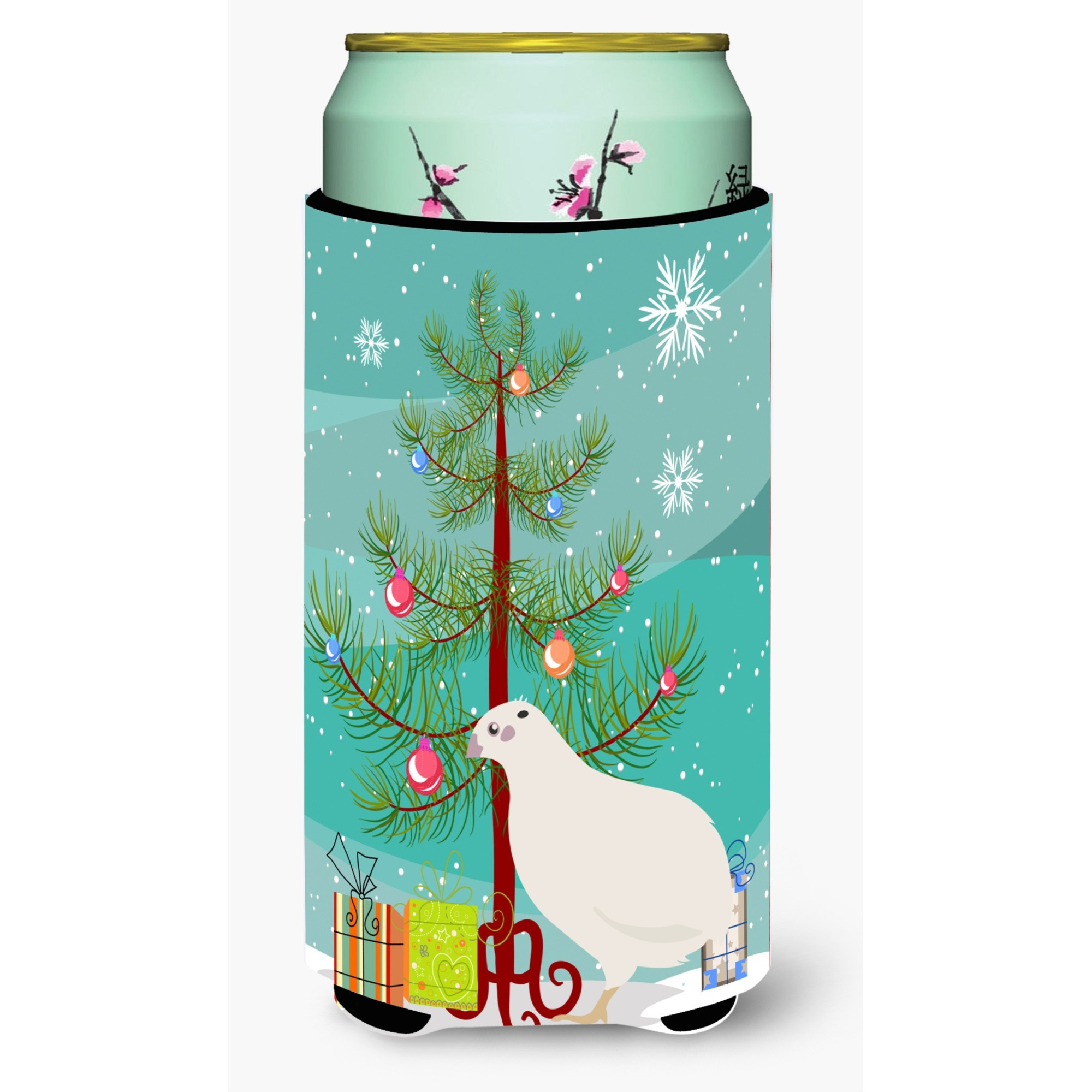 &quotCaroline's Treasures Texas Quail Christmas Decorative Can Hugger, Tall, Multicolor"