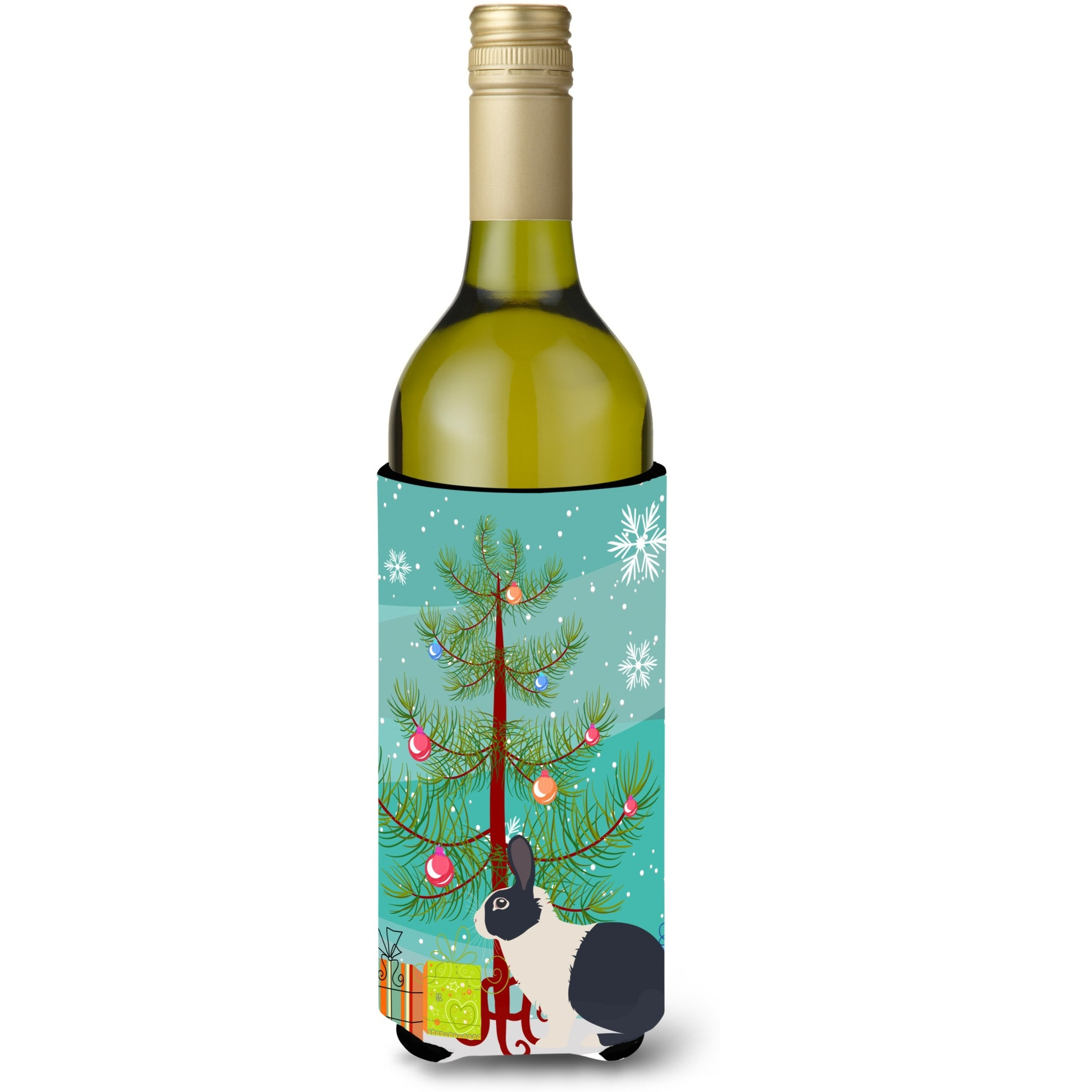 &quotCaroline's Treasures Dutch Rabbit Christmas Decorative Bottle Hugger, 750ml, Multicolor"