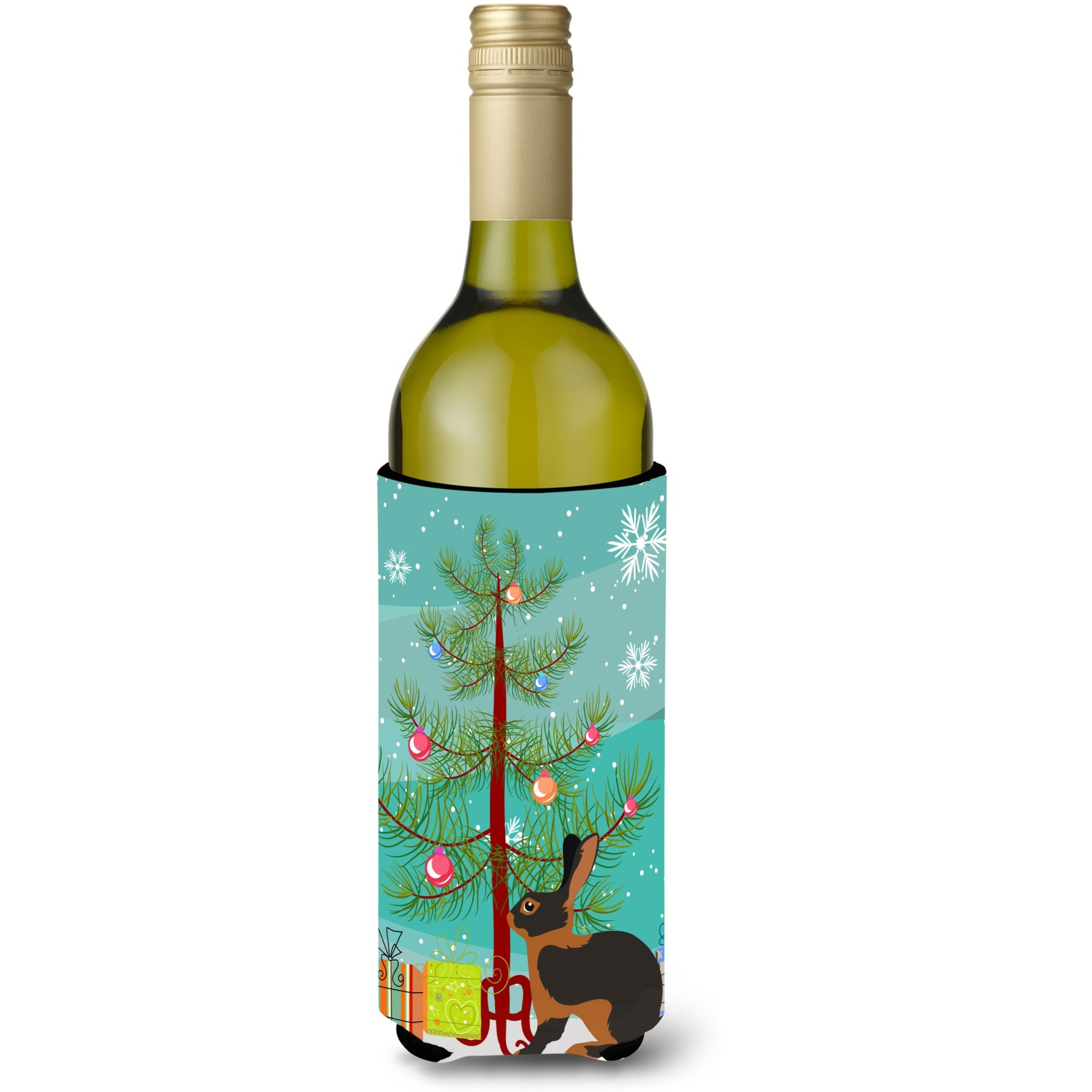 &quotCaroline's Treasures Tan Rabbit Christmas Decorative Bottle Hugger, 750ml, Multicolor"