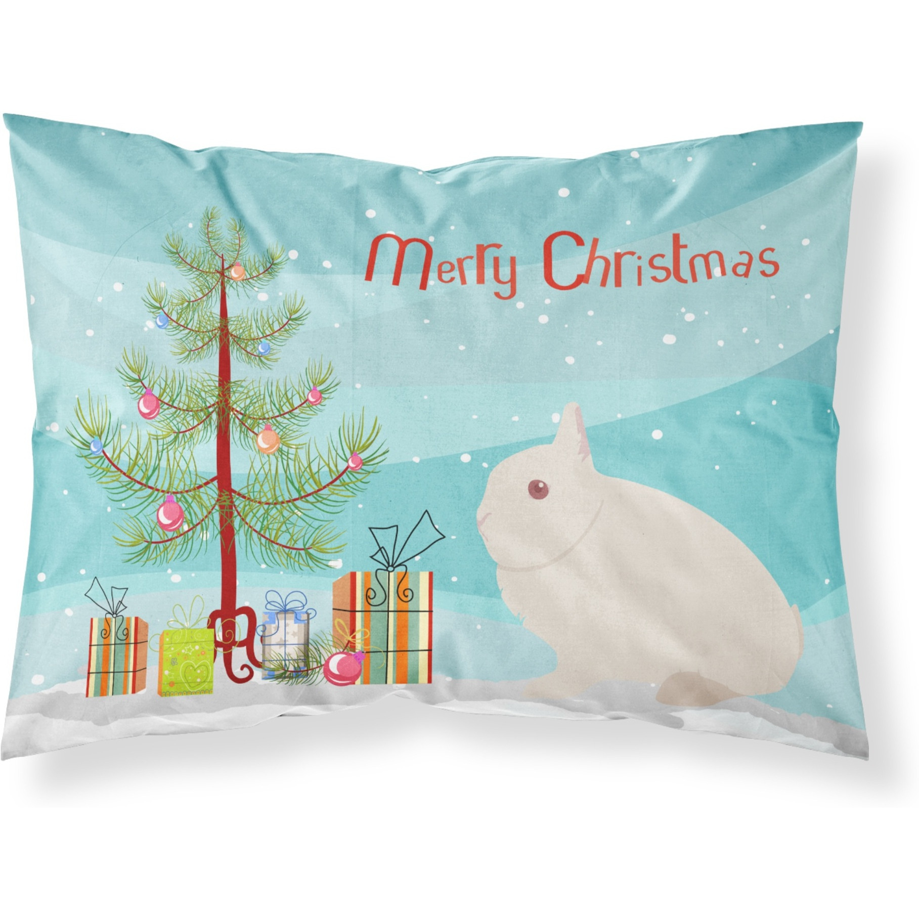 &quotCaroline's Treasures Hermelin Rabbit Christmas Pillowcase, Standard, Multicolor"