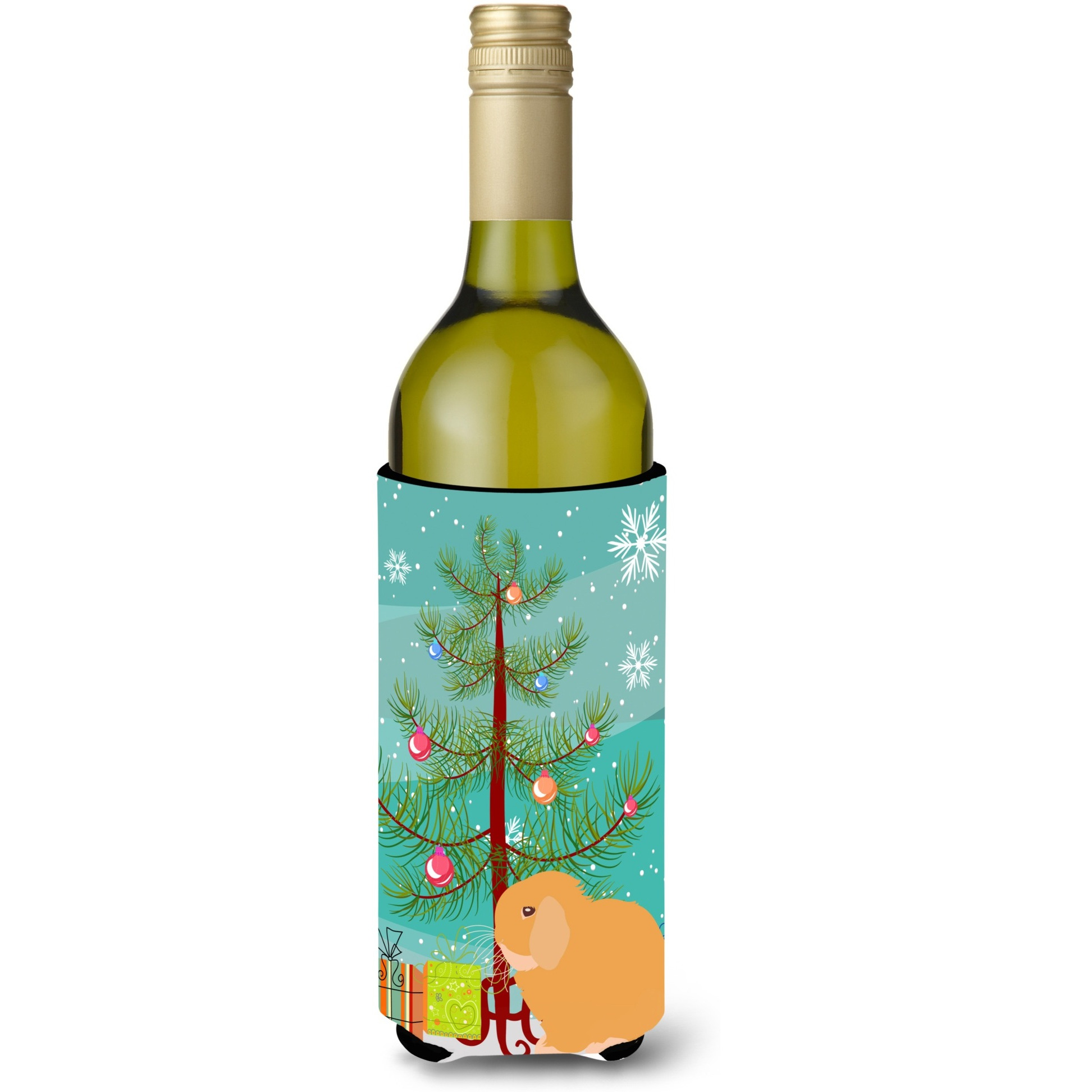 &quotCaroline's Treasures Holland Lop Rabbit Christmas Decorative Bottle Hugger, 750ml, Multicolor"