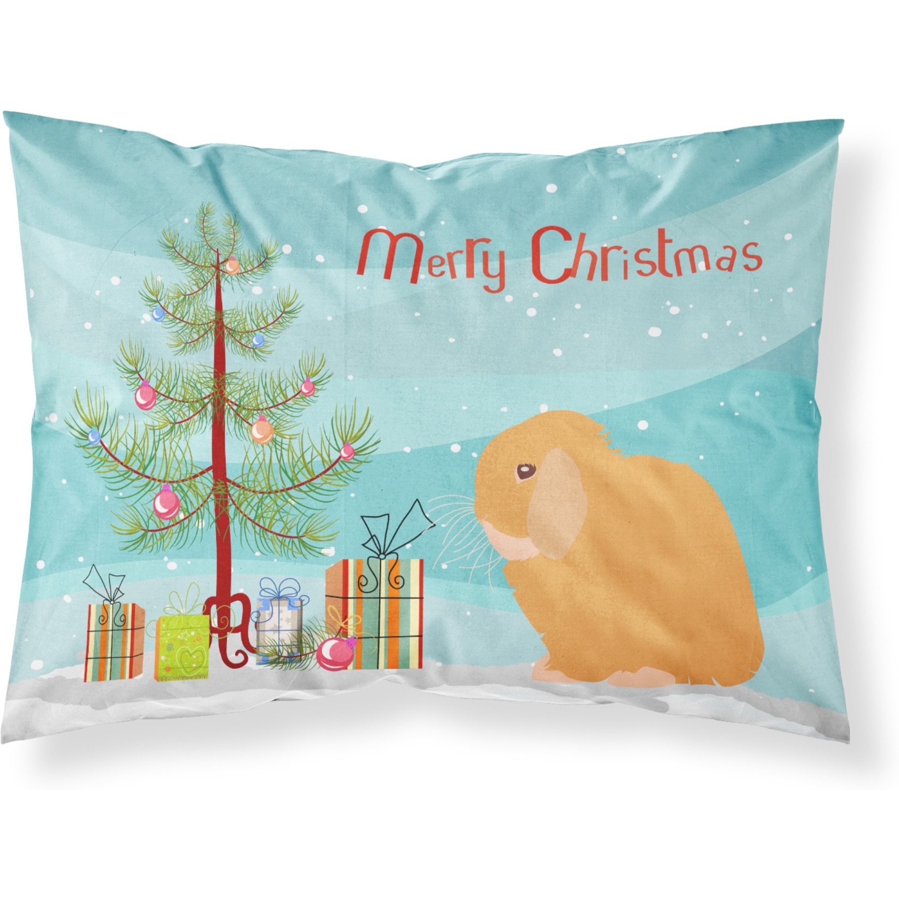 &quotCaroline's Treasures Holland Lop Rabbit Christmas Pillowcase, Standard, Multicolor"