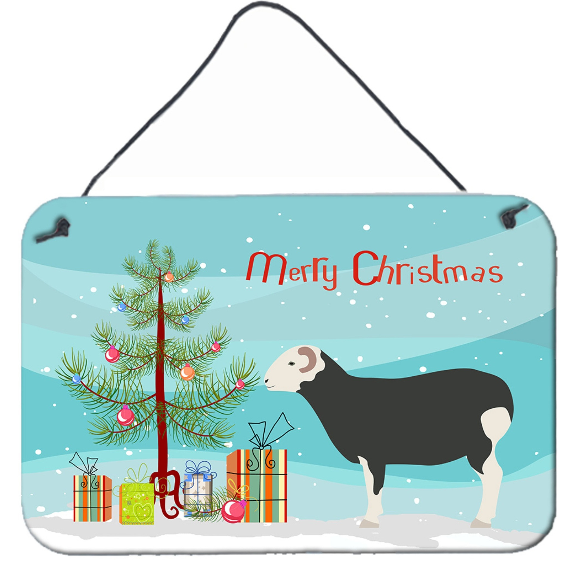 &quotCaroline's Treasures Herwick Sheep Christmas Metal Print, 8"" x 12"""
