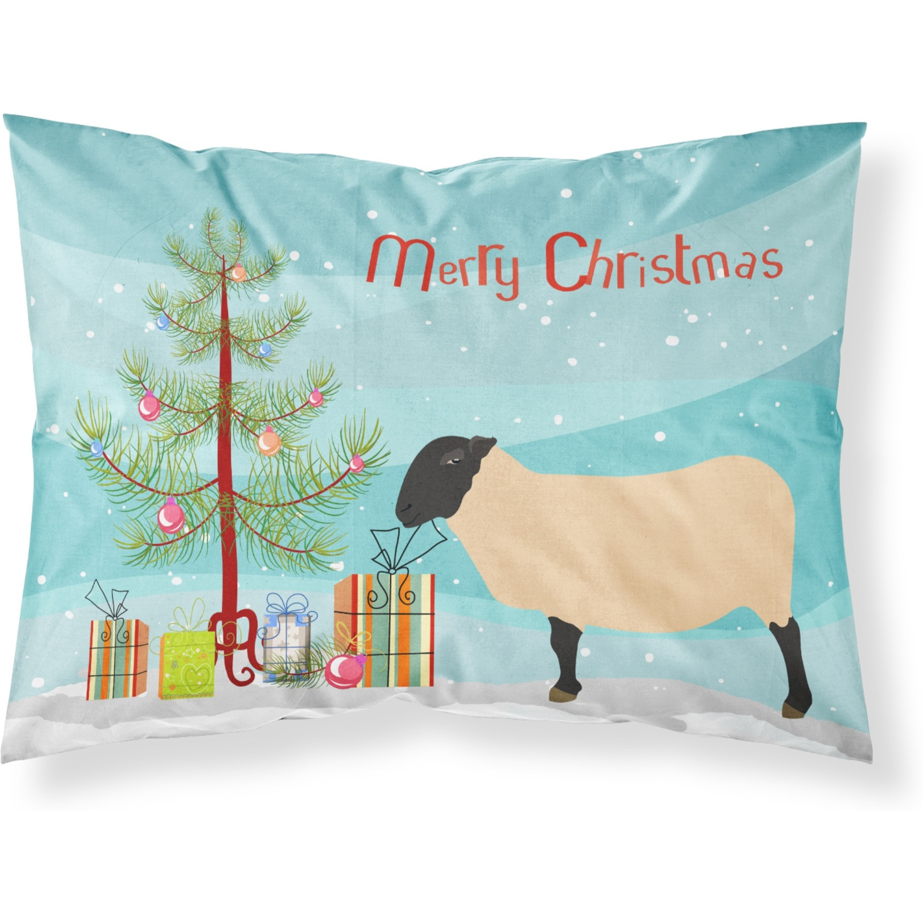 &quotCaroline's Treasures "&quotSuffolk Sheep Christmas"" Pillowcase, Standard, Multicolor"
