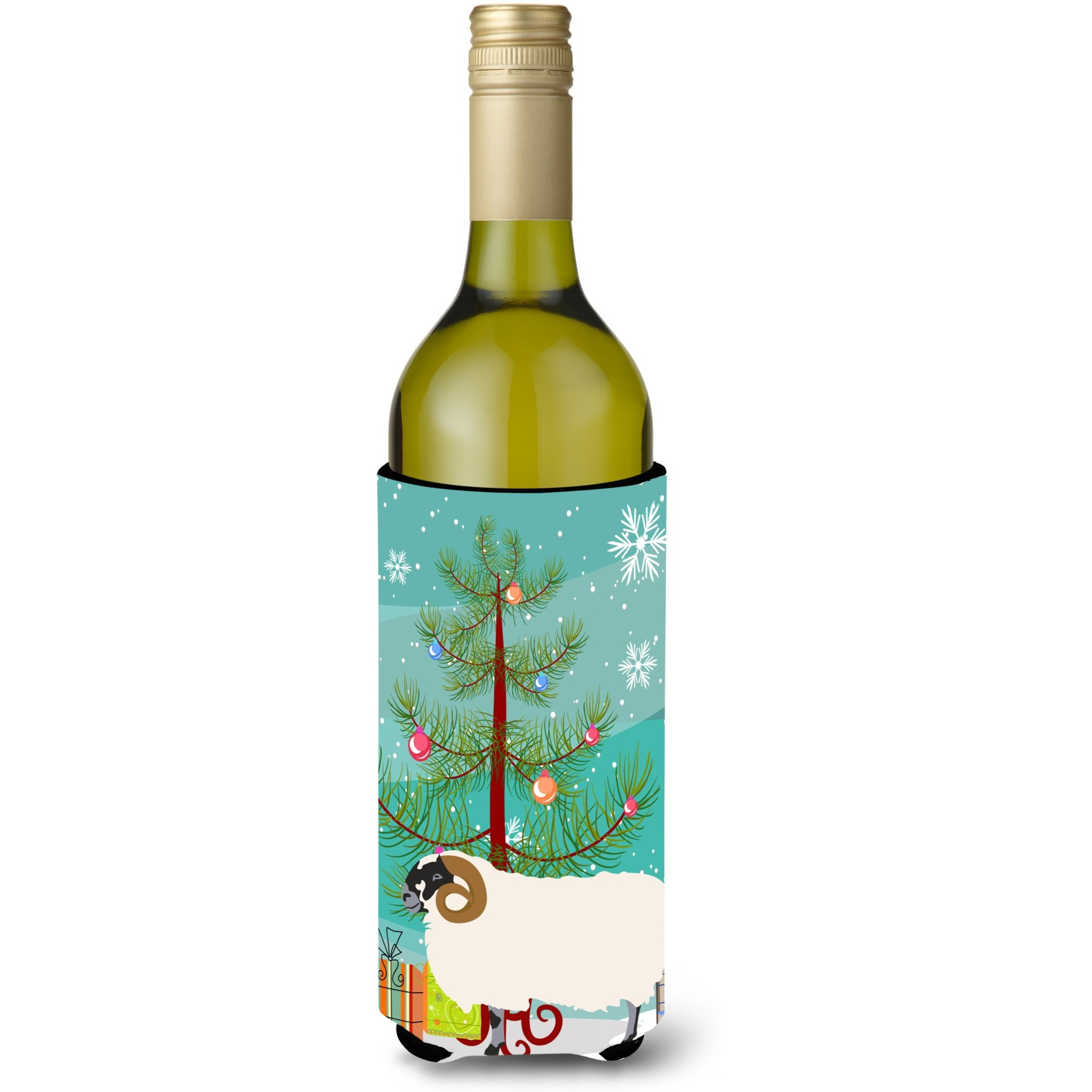 &quotCaroline's Treasures Scottish Blackface Sheep Christmas Decorative Bottle Hugger, 750ml, Multicolor"