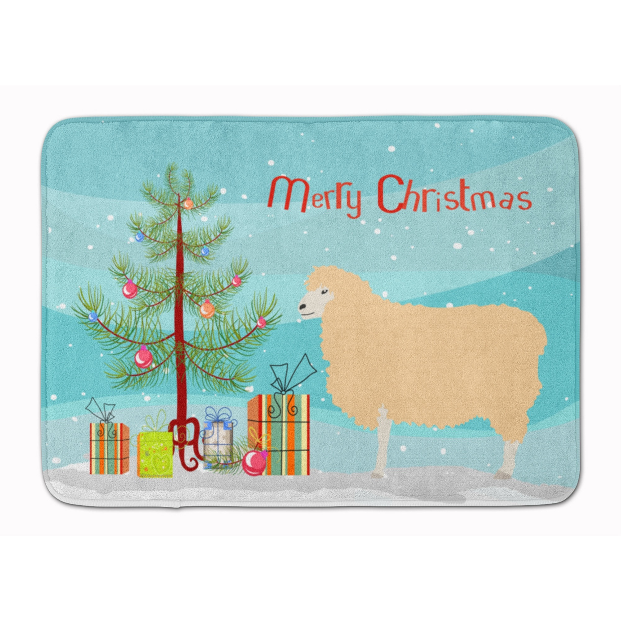 &quotCaroline's Treasures English Leicester Longwool Sheep Christmas Floor Mat, 19"" x 27"", Multicolor"