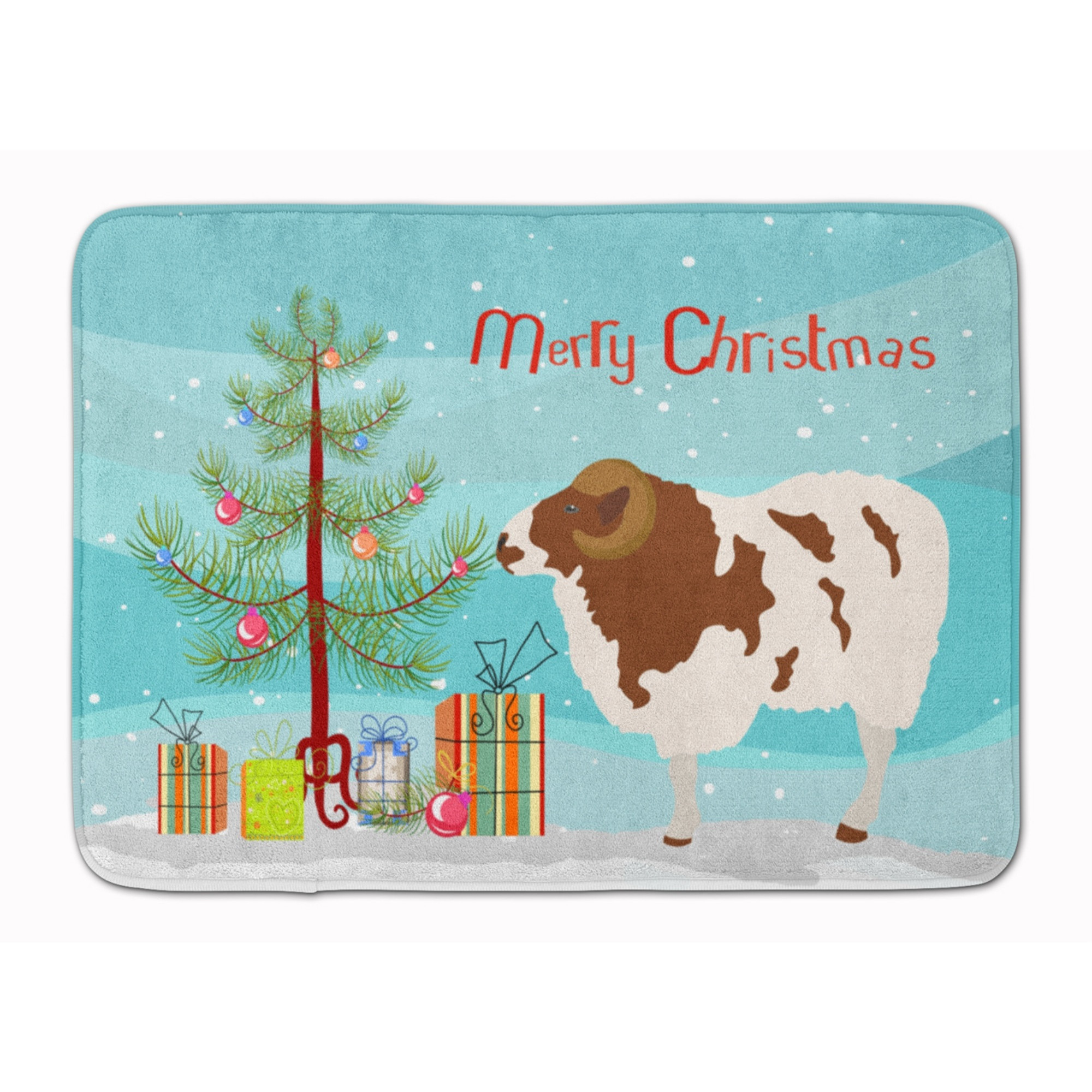 &quotCaroline's Treasures Jacob Sheep Christmas Floor Mat, 19"" x 27"", Multicolor"