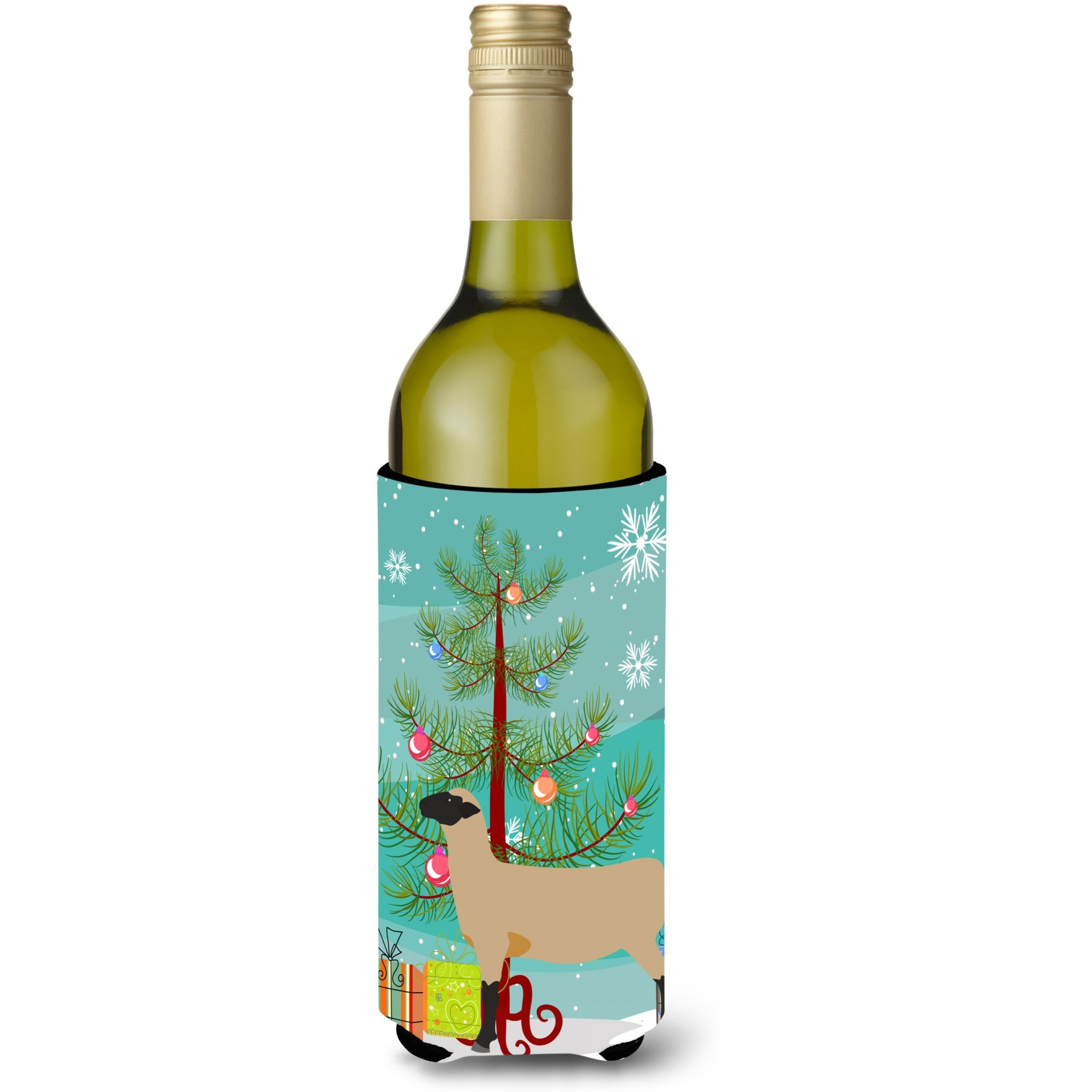 &quotCaroline's Treasures Hampshire Down Sheep Christmas Decorative Bottle Hugger, 750ml, Multicolor"