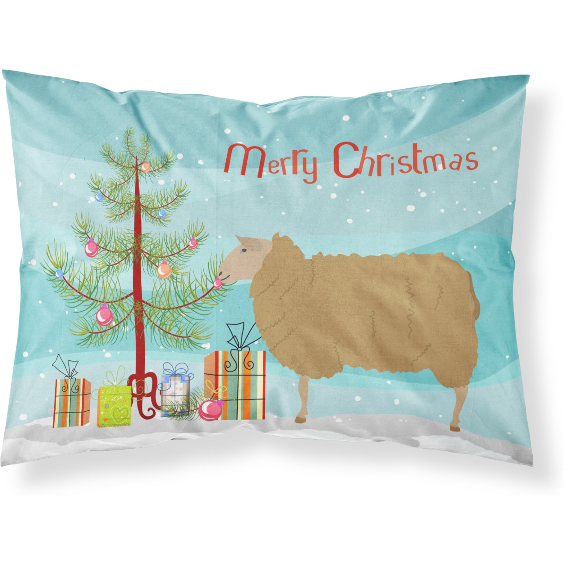 &quotCaroline's Treasures East Friesian Sheep Christmas Pillowcase, Standard, Multicolor"