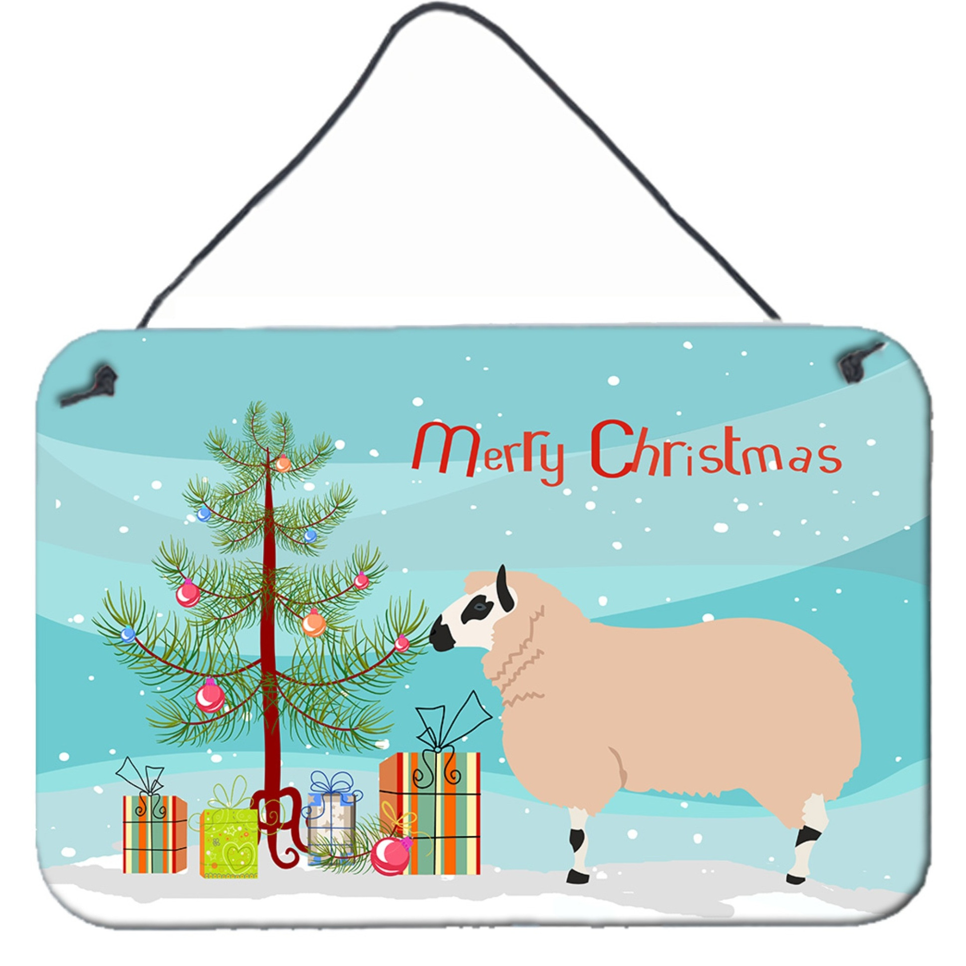 &quotCaroline's Treasures Kerry Hill Sheep Christmas Metal Print, 8"" x 12"", Multicolor"