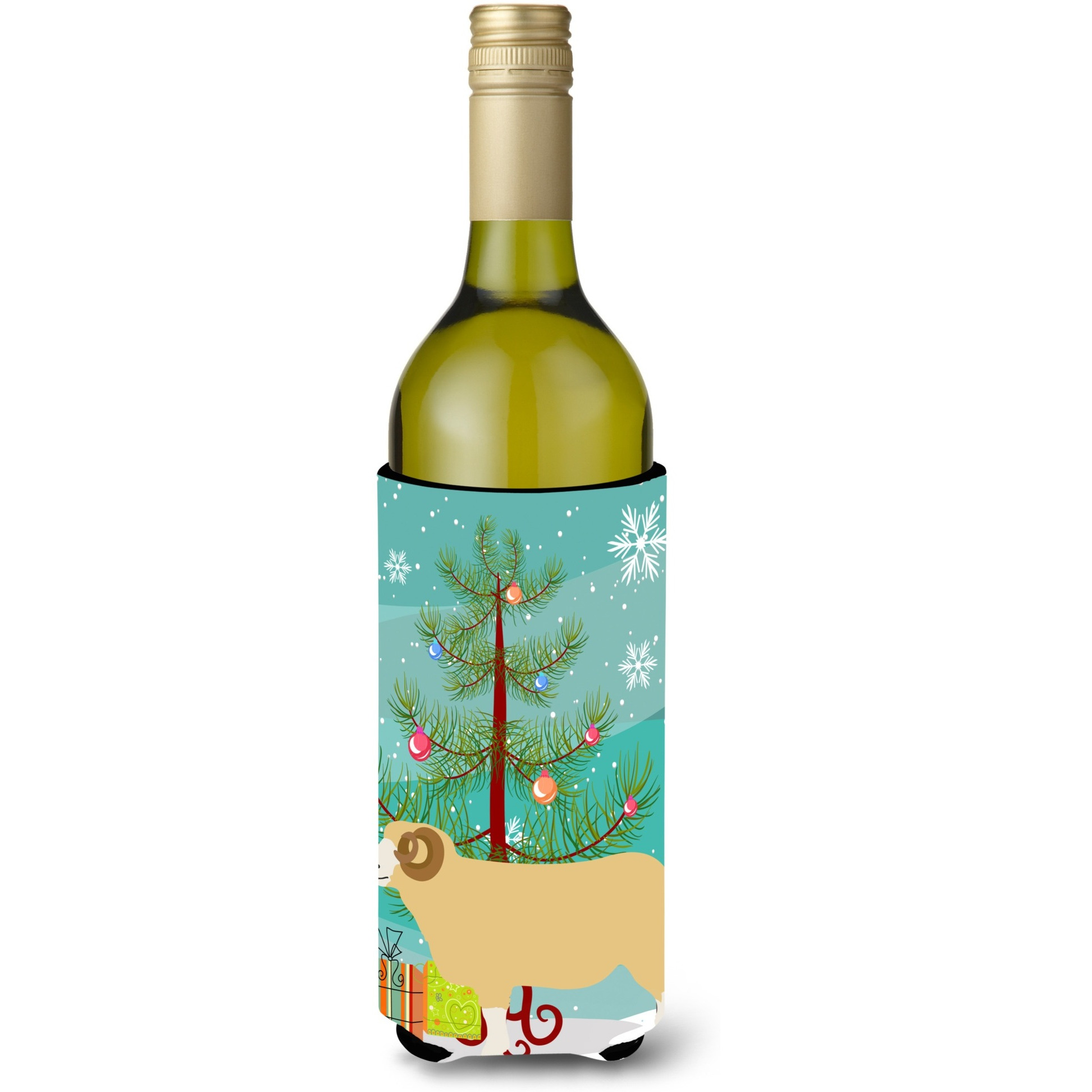 &quotCaroline's Treasures Horned Dorset Sheep Christmas Decorative Bottle Hugger, 750ml, Multicolor"