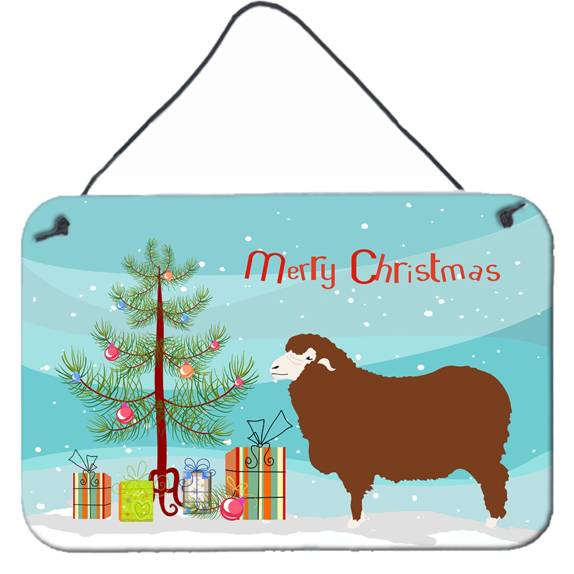 &quotCaroline's Treasures Merino Sheep Christmas Metal Print, 8"" x 12"", Multicolor"