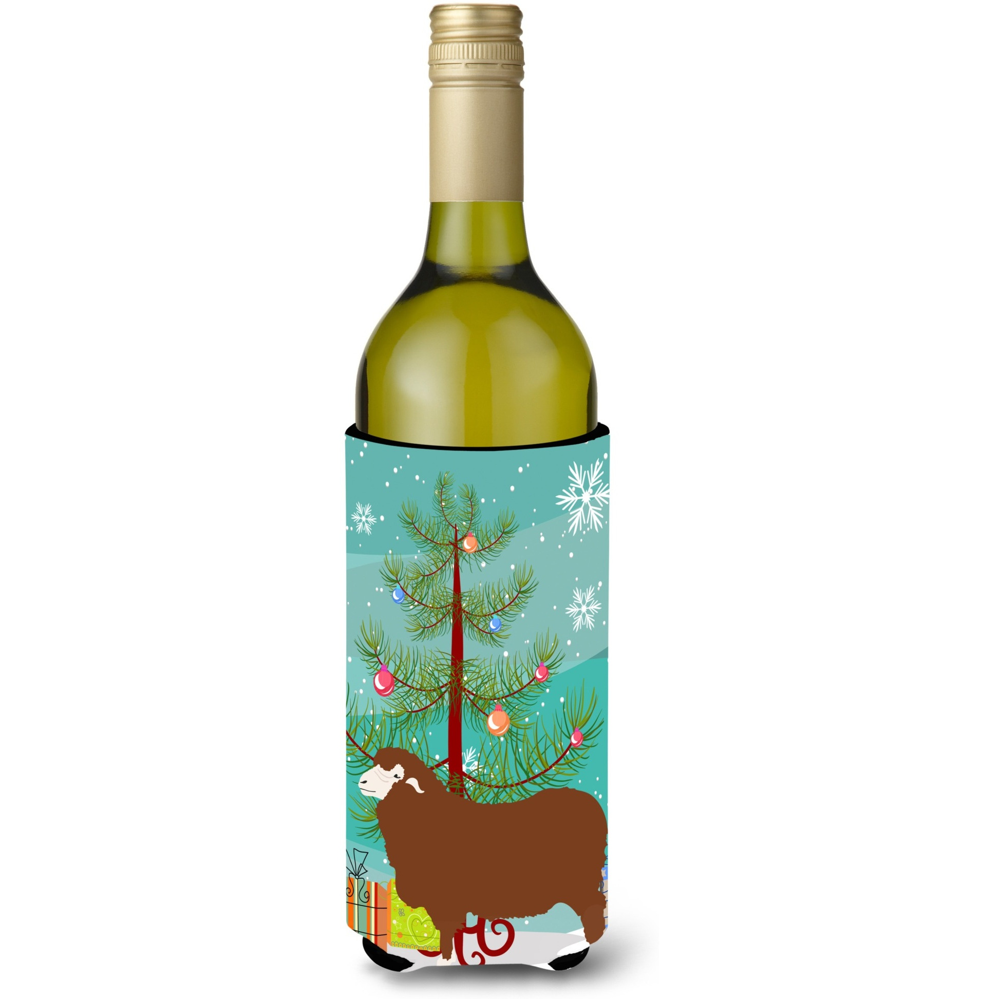 &quotCaroline's Treasures Merino Sheep Christmas Decorative Bottle Hugger, 750ml, Multicolor"