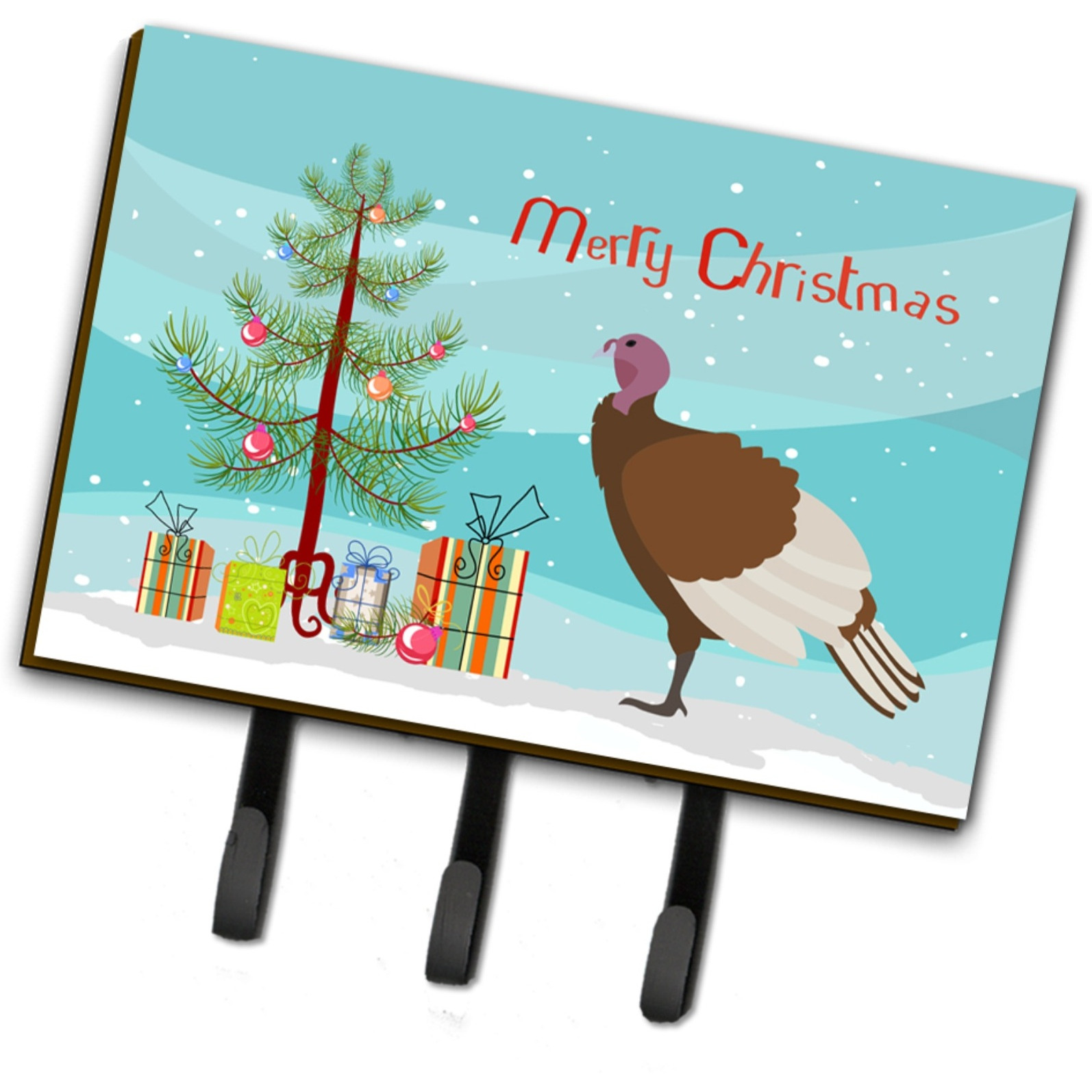&quotCaroline's Treasures Bourbon Red Turkey Hen Christmas Wall Hook, Triple"