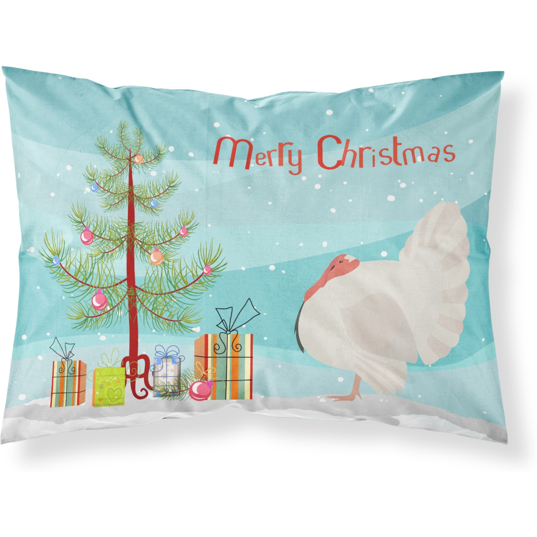 &quotCaroline's Treasures White Holland Turkey Christmas Pillowcase, Standard, Multicolor"