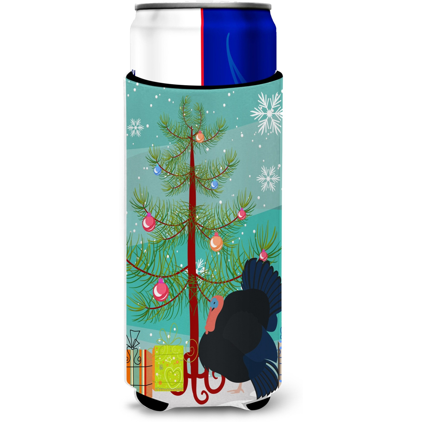 &quotCaroline's Treasures Norfolk Black Turkey Christmas Decorative Can Hugger, Slim, Multicolor"