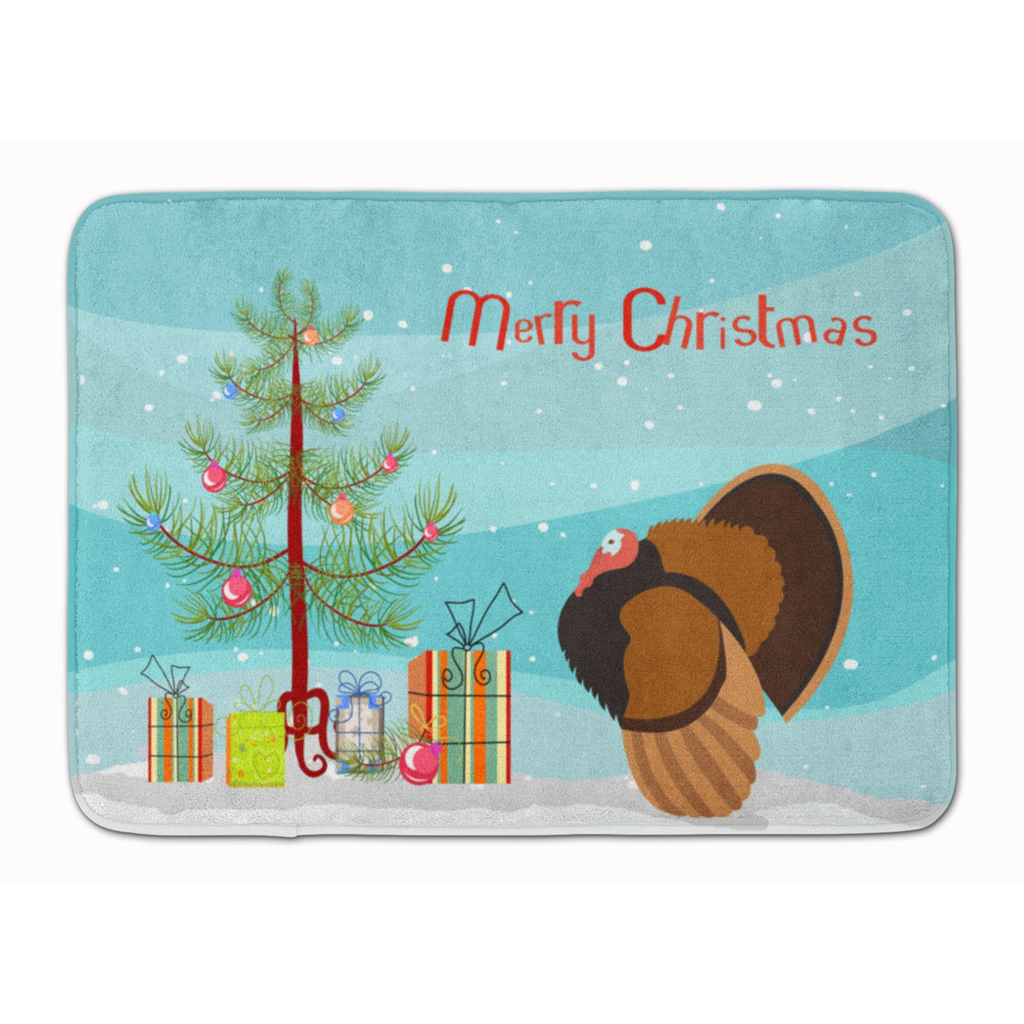 &quotCaroline's Treasures Bronze Turkey Christmas Floor Mat, 19"" x 27"", Multicolor"