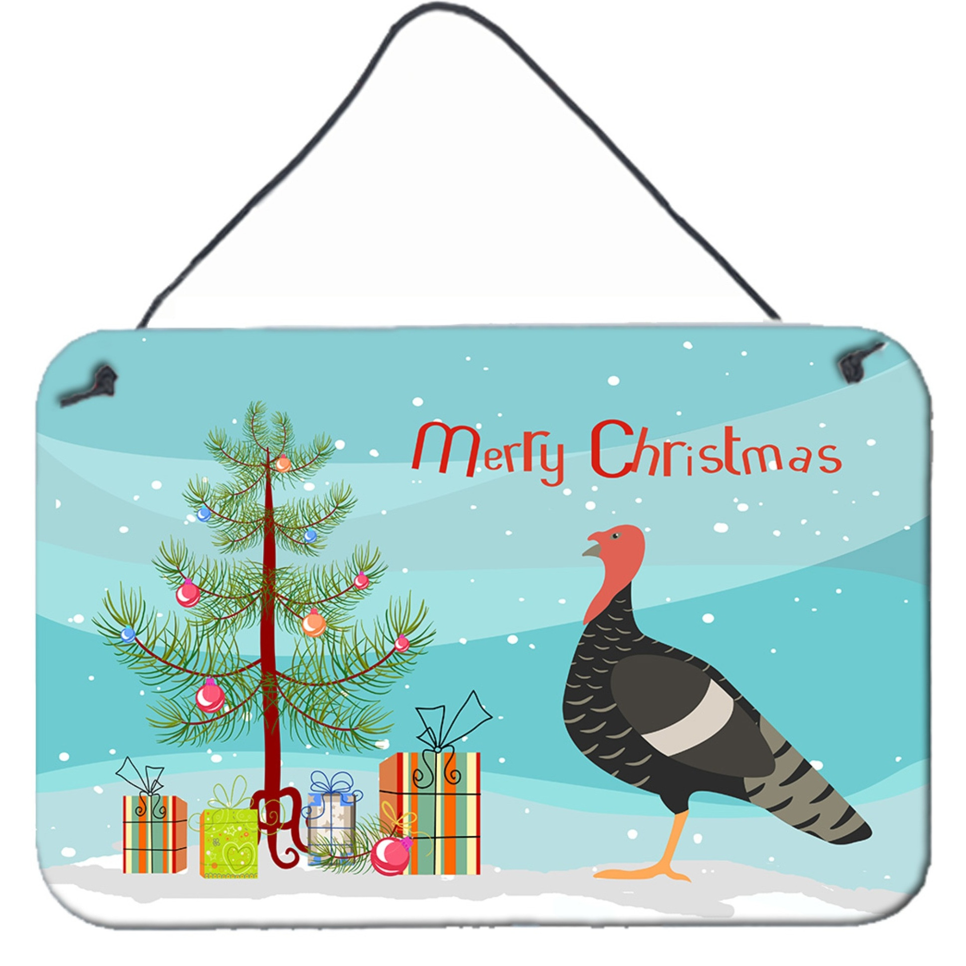 &quotCaroline's Treasures Marragansett Turkey Christmas Metal Print, 8"" x 12"""
