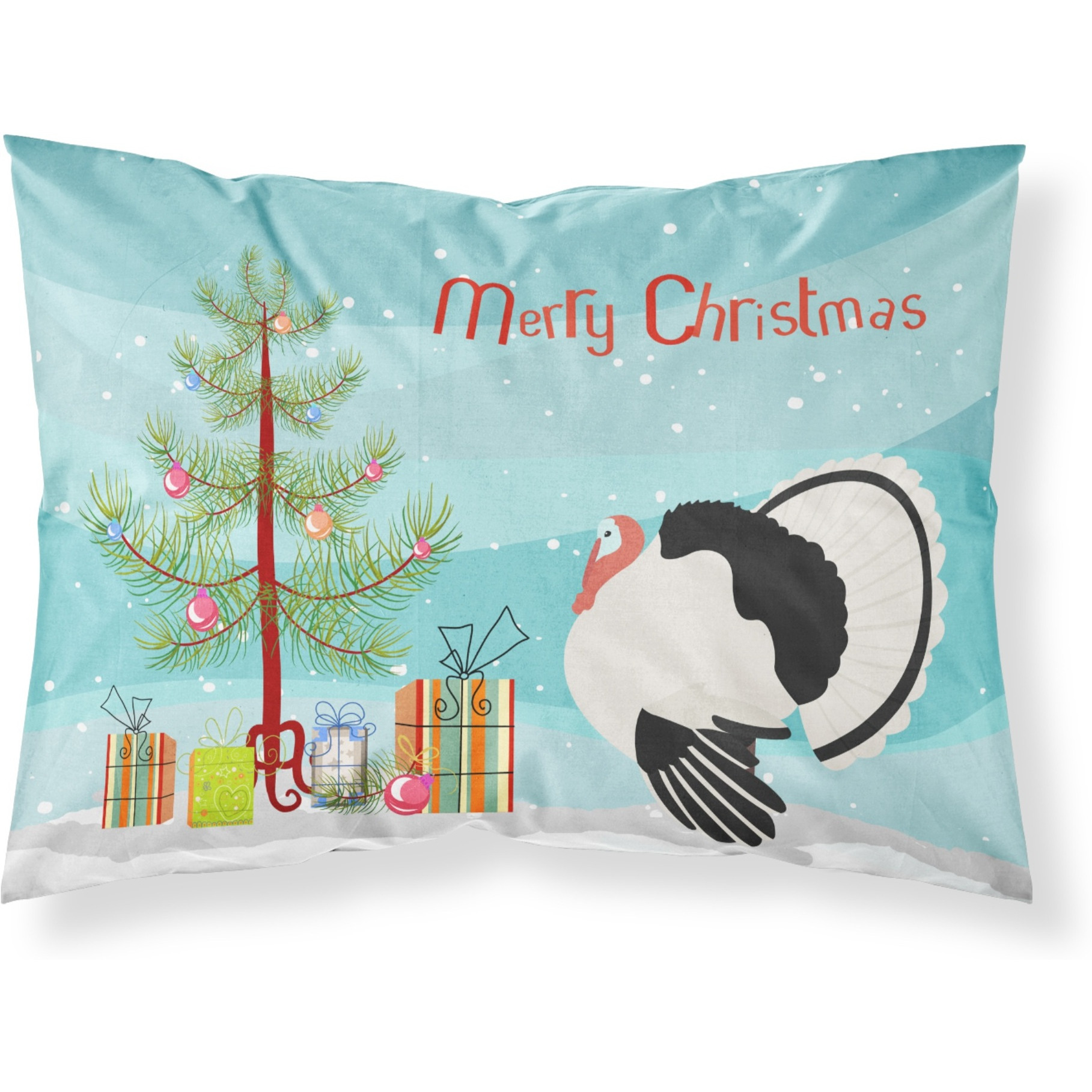 &quotCaroline's Treasures Royal Palm Turkey Christmas Pillowcase, Standard, Multicolor"