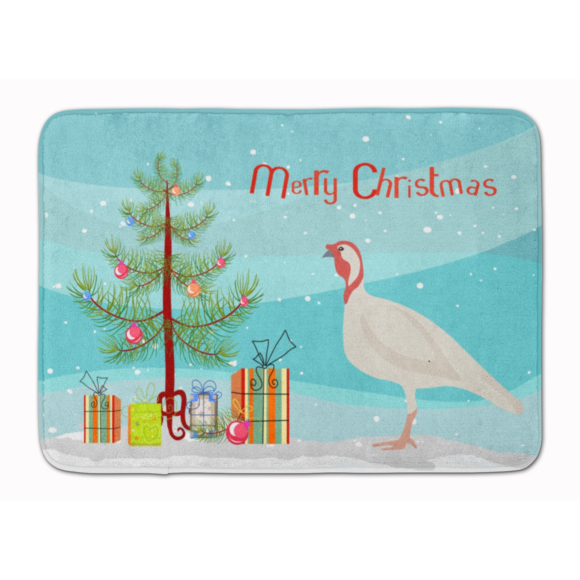 &quotCaroline's Treasures Beltsville Small White Turkey Hen Christmas Floor Mat, 19"" x 27"", Multicolor"