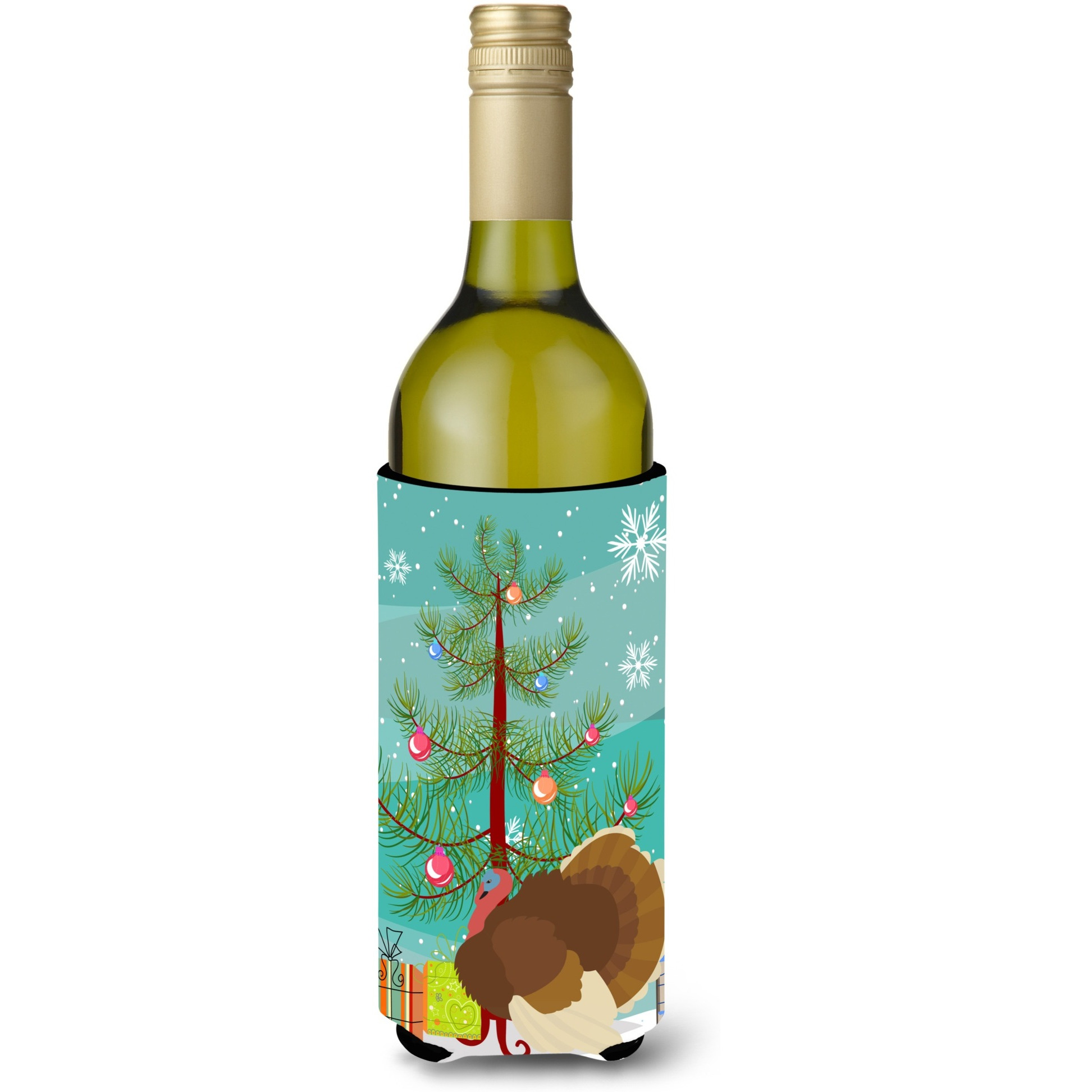 &quotCaroline's Treasures French Turkey Dindon Christmas Decorative Bottle Hugger, 750ml, Multicolor"