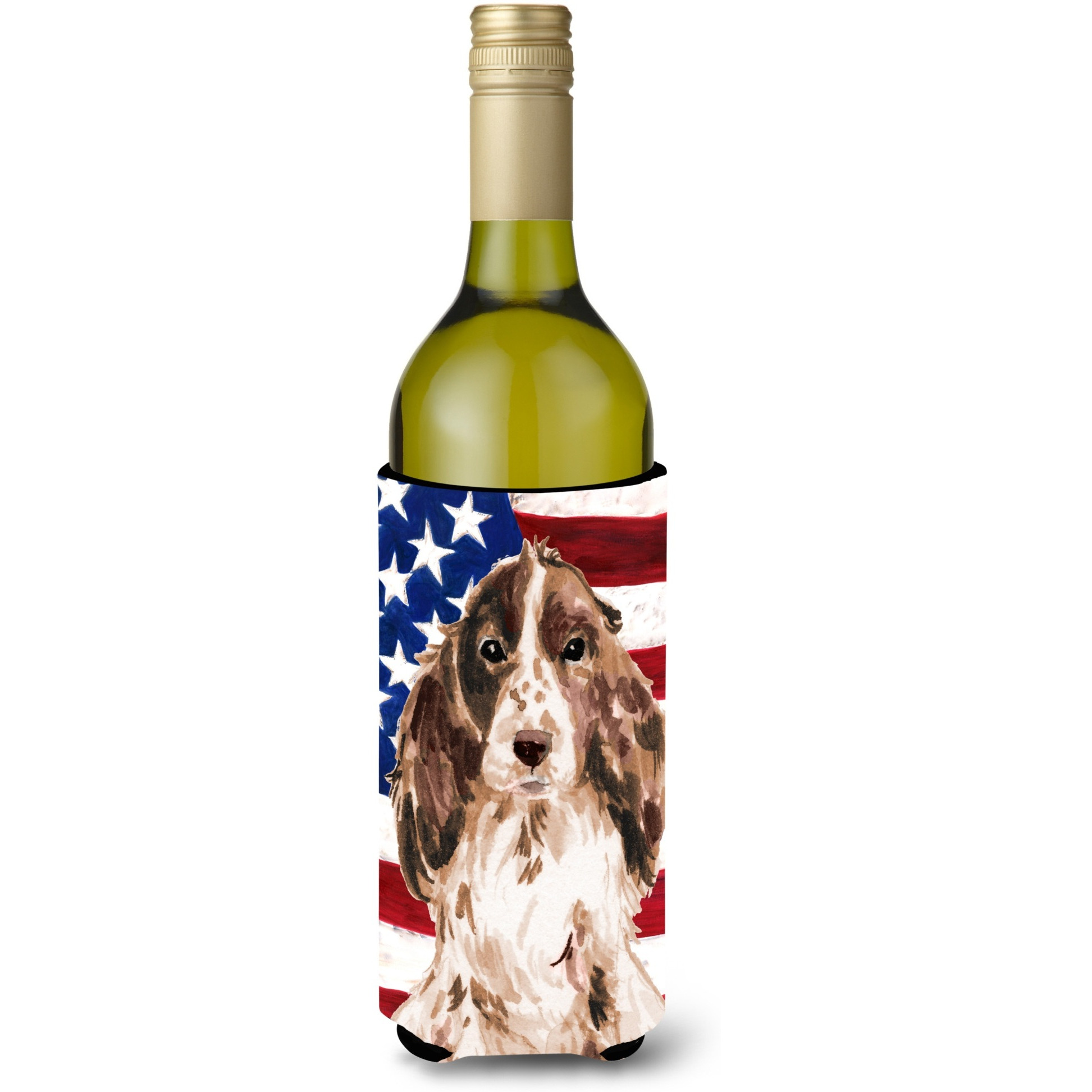 &quotCaroline's Treasures Brown Parti Patriotic Decorative Bottle Hugger, 750ml, Multicolor"