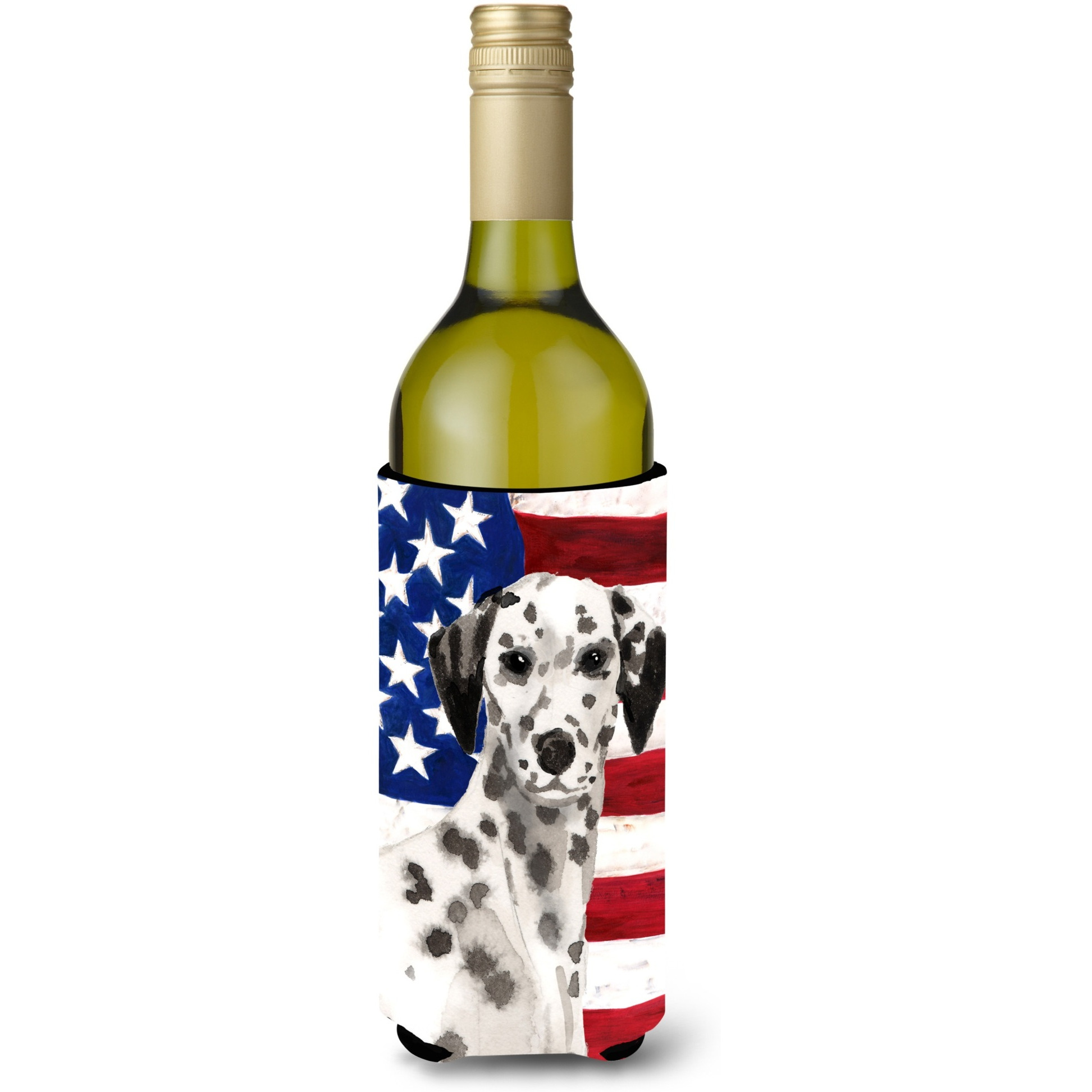 &quotCaroline's Treasures Dalmatian Patriotic Decorative Bottle Hugger, 750ml, Multicolor"