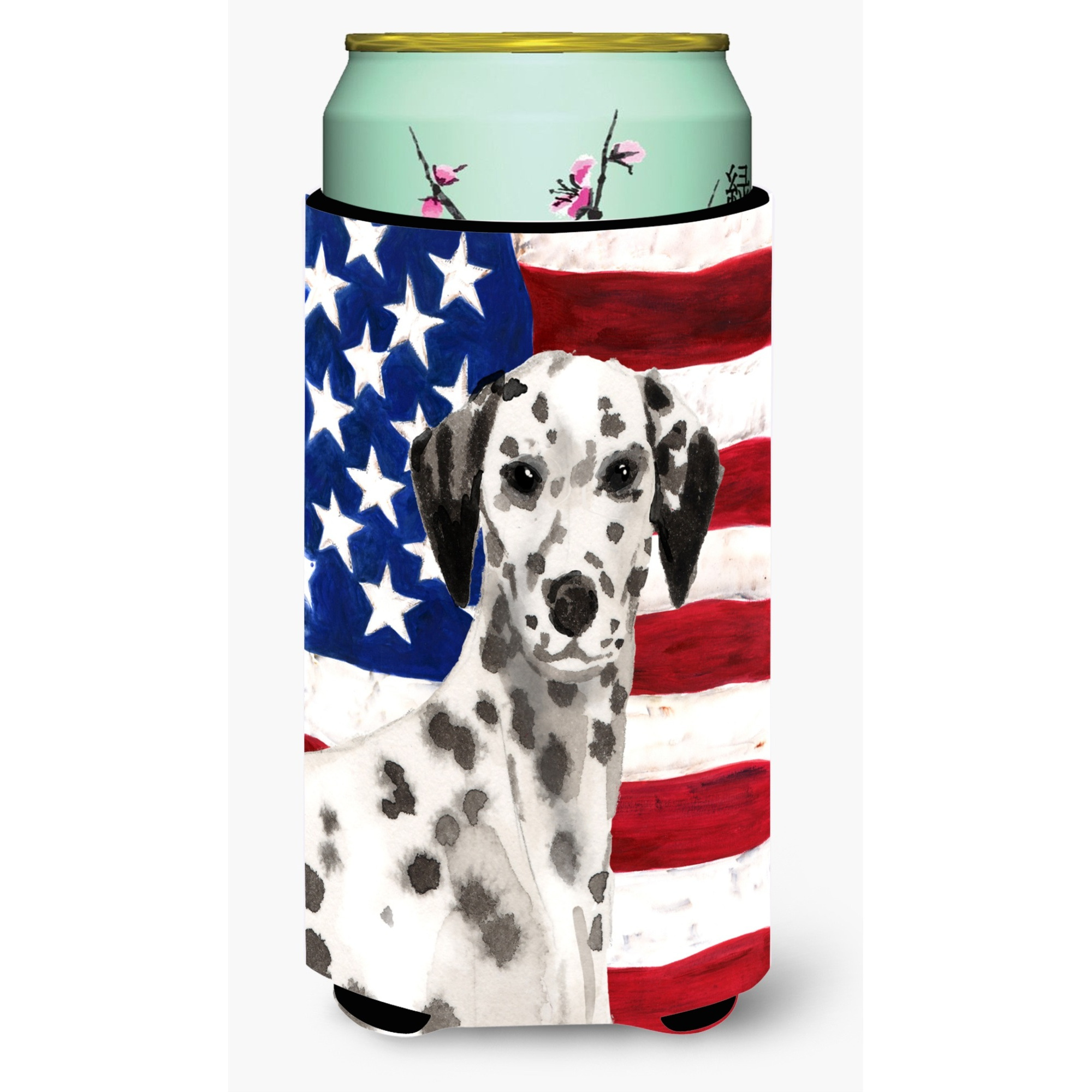 &quotCaroline's Treasures Dalmatian Patriotic Decorative Can Hugger, Tall, Multicolor"