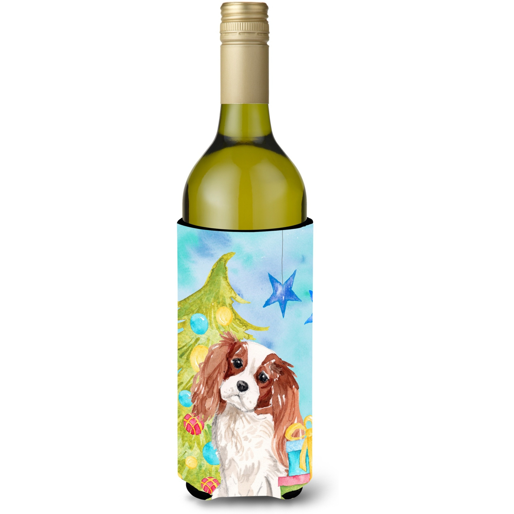 &quotCaroline's Treasures Blenheim Cavalier Spaniel Christmas Decorative Bottle Hugger, 750ml, Multicolor"