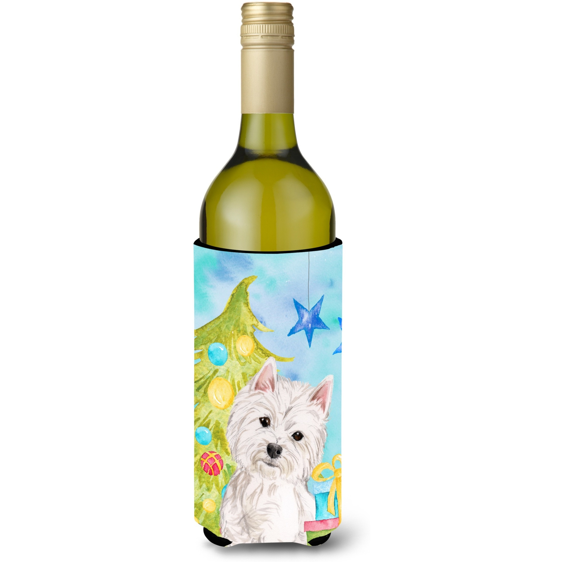 &quotCaroline's Treasures Westie Christmas Decorative Bottle Hugger, 750ml, Multicolor"