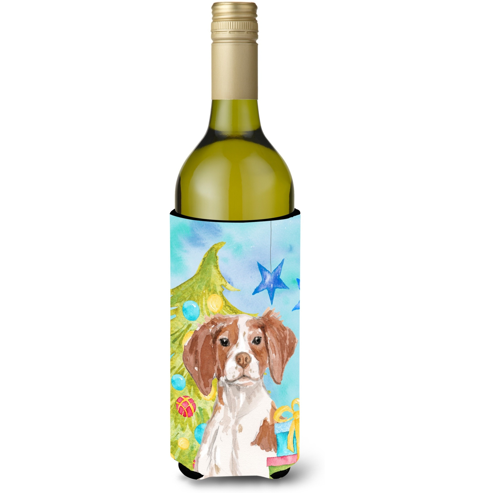 &quotCaroline's Treasures Brittany Spaniel Christmas Decorative Bottle Hugger, 750ml, Multicolor"