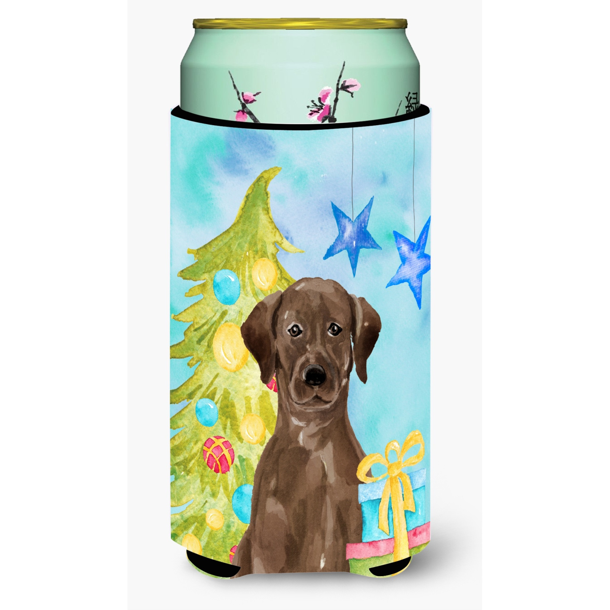 &quotCaroline's Treasures Chocolate Labrador Christmas Decorative Can Hugger, Tall, Multicolor"