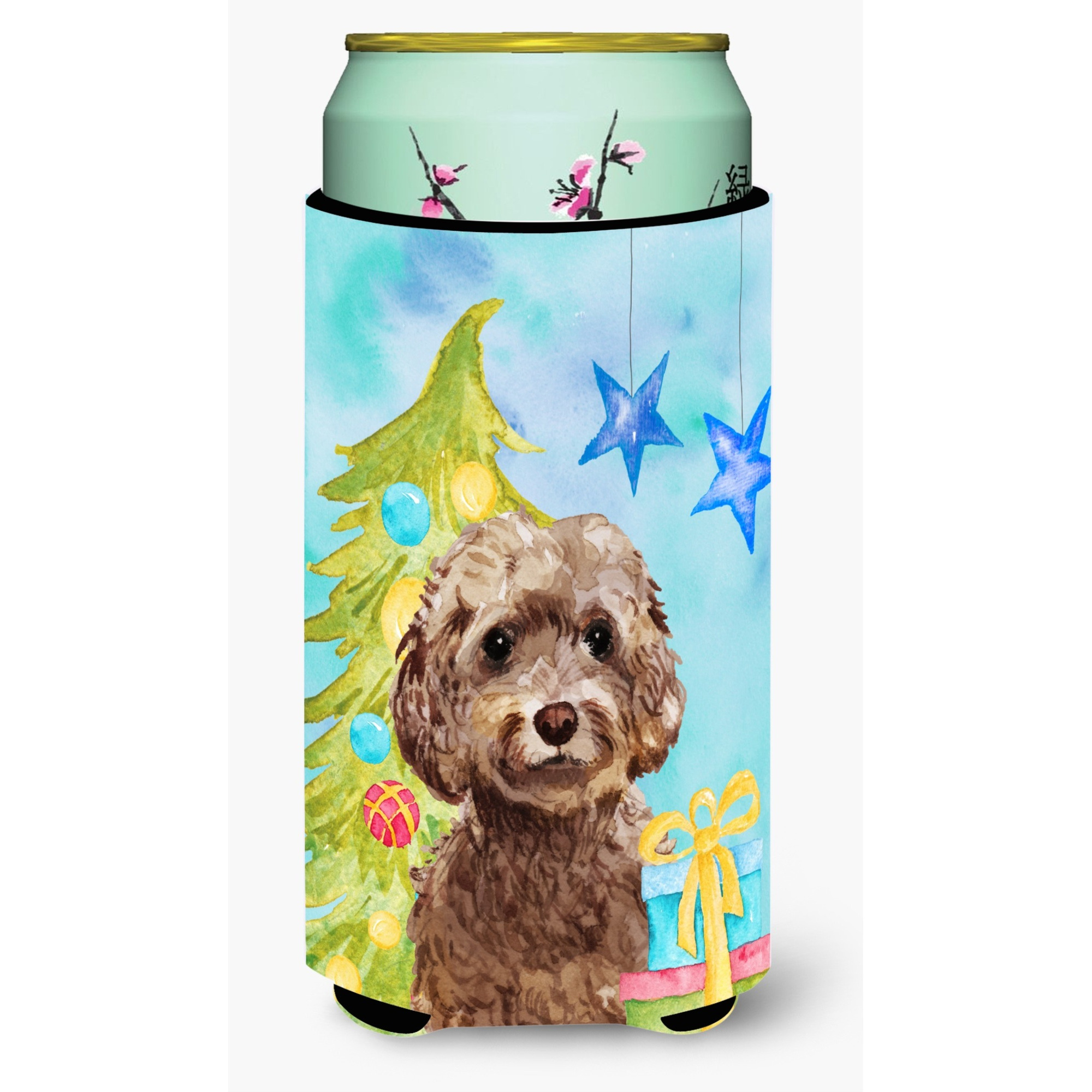 &quotCaroline's Treasures Brown Cockapoo Christmas Decorative Can Hugger, Tall, Multicolor"