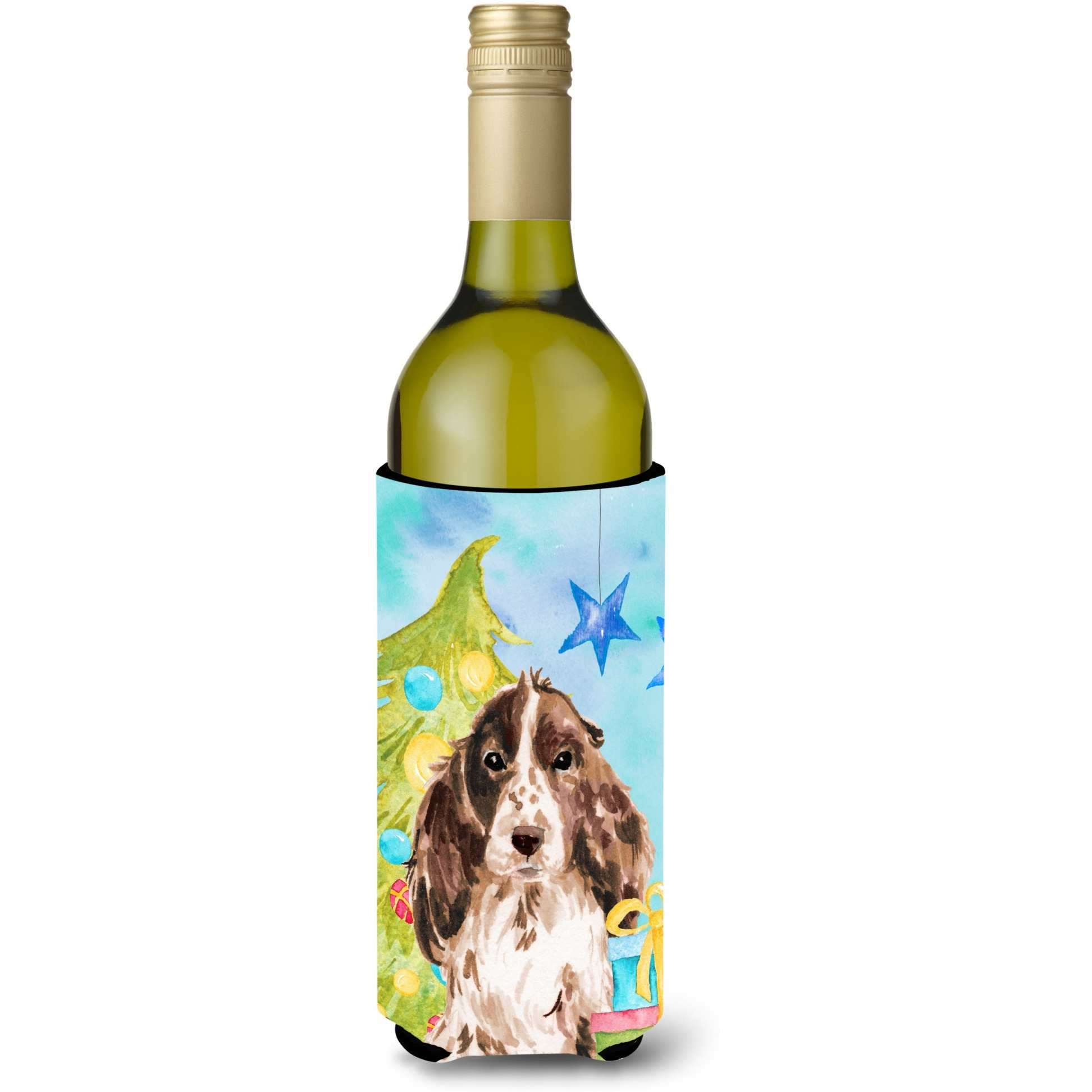 &quotCaroline's Treasures Brown Parti Christmas Decorative Bottle Hugger, 750ml, Multicolor"