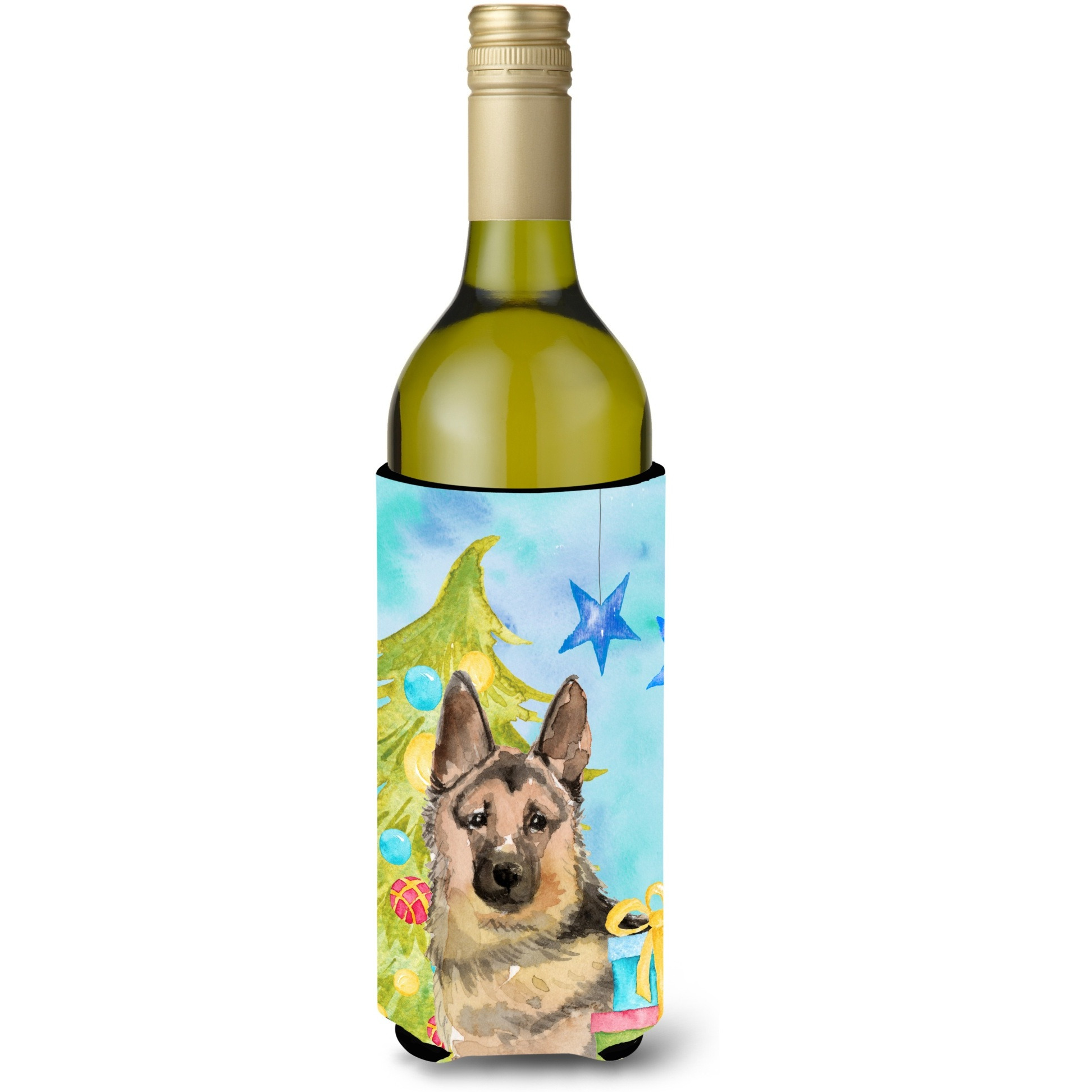 &quotCaroline's Treasures German Shepherd Christmas Decorative Bottle Hugger, 750ml, Multicolor"